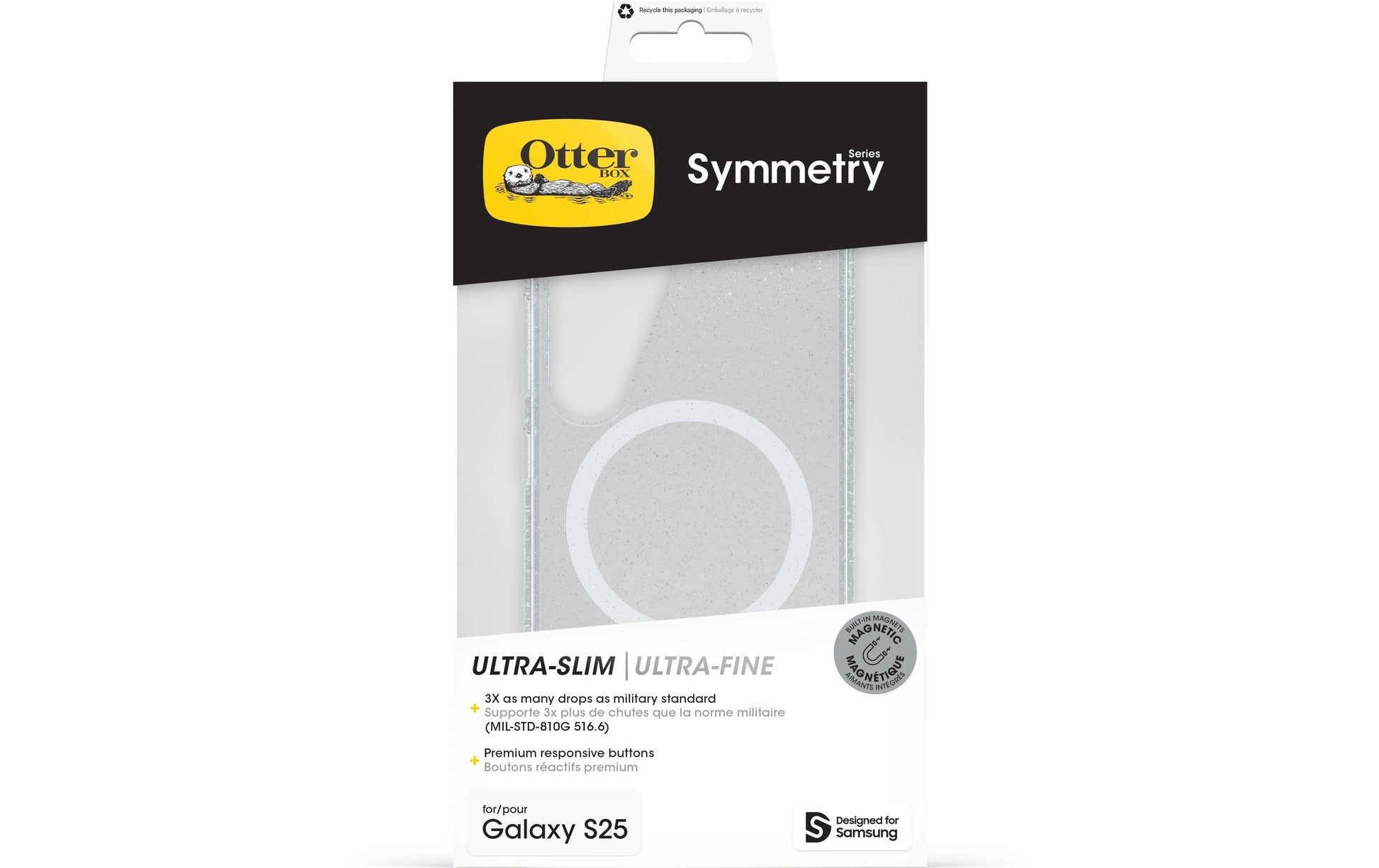 OtterBox Backcover Symmetry – für Samsung Galaxy S25 – transparent