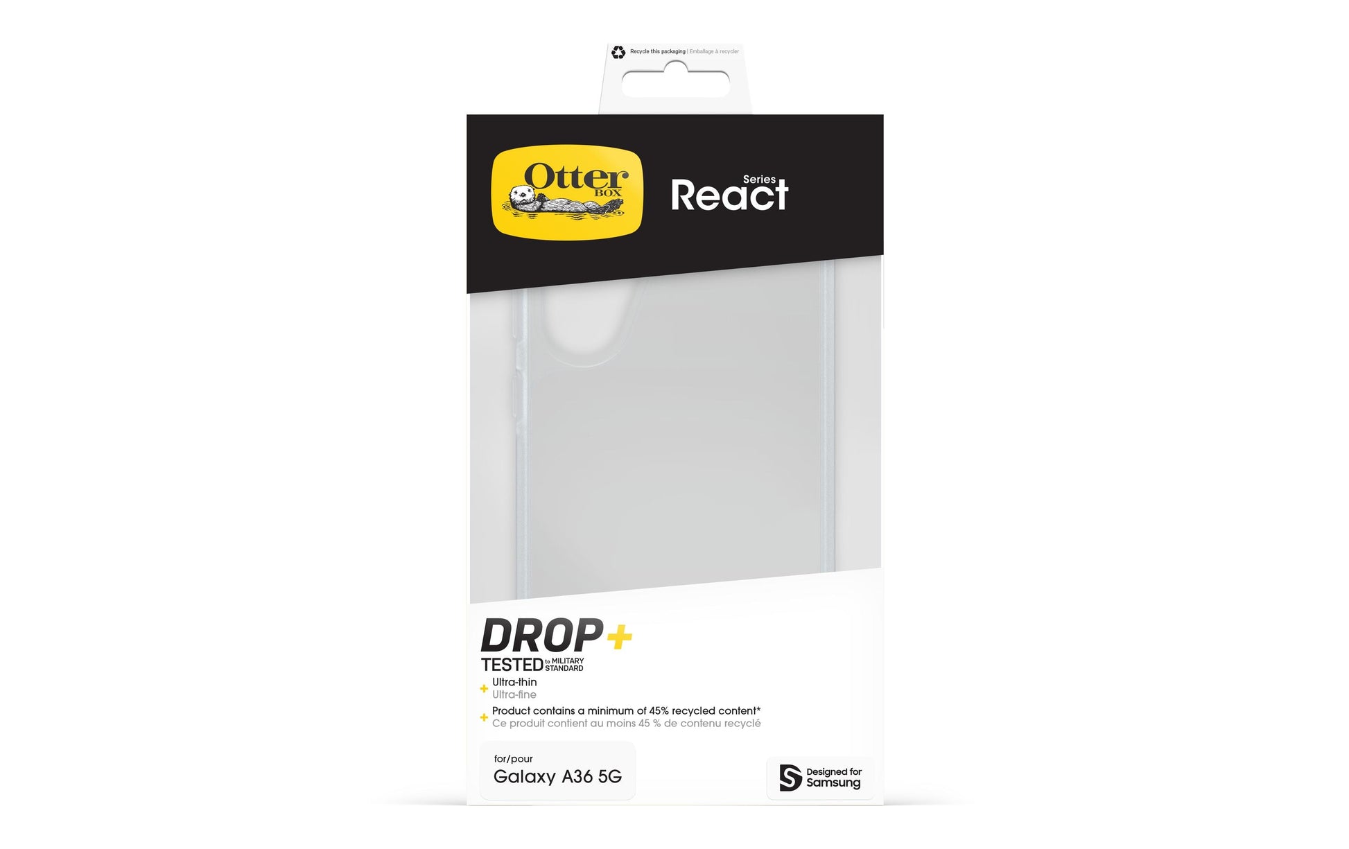 OtterBox Backcover React – für Samsung Galaxy A36 5G – transparent