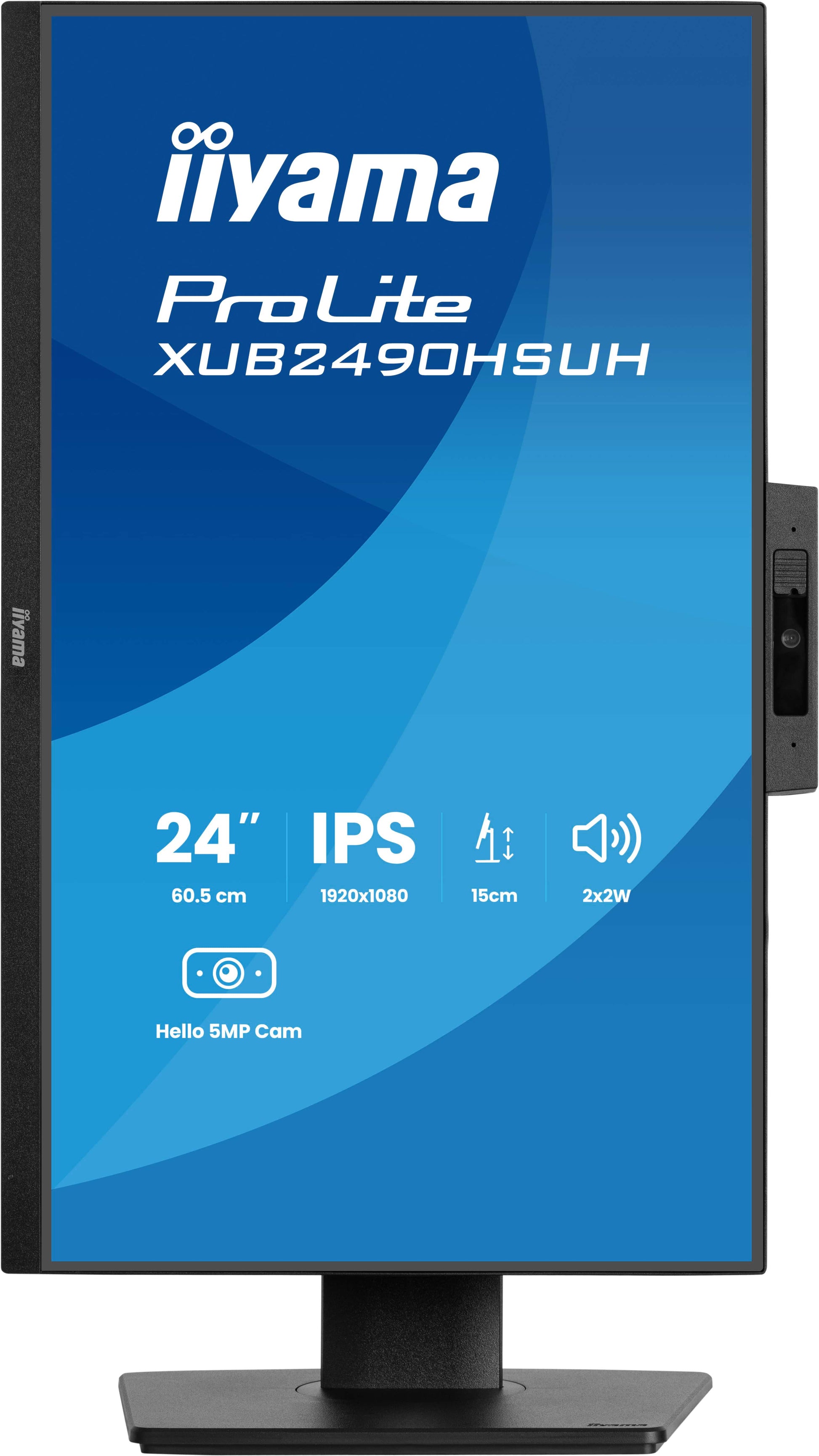 iiyama ProLite XUB2490HSUH-B2 – Monitor, 23,8", 1920 × 1080 (Full HD), IPS, 250 cd/m²