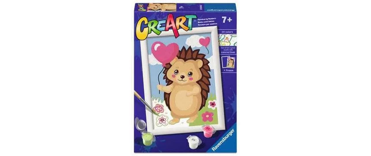 Ravensburger CreArt – Malen-nach-Zahlen-Set – Happy Hedgehog – ab 7 Jahren