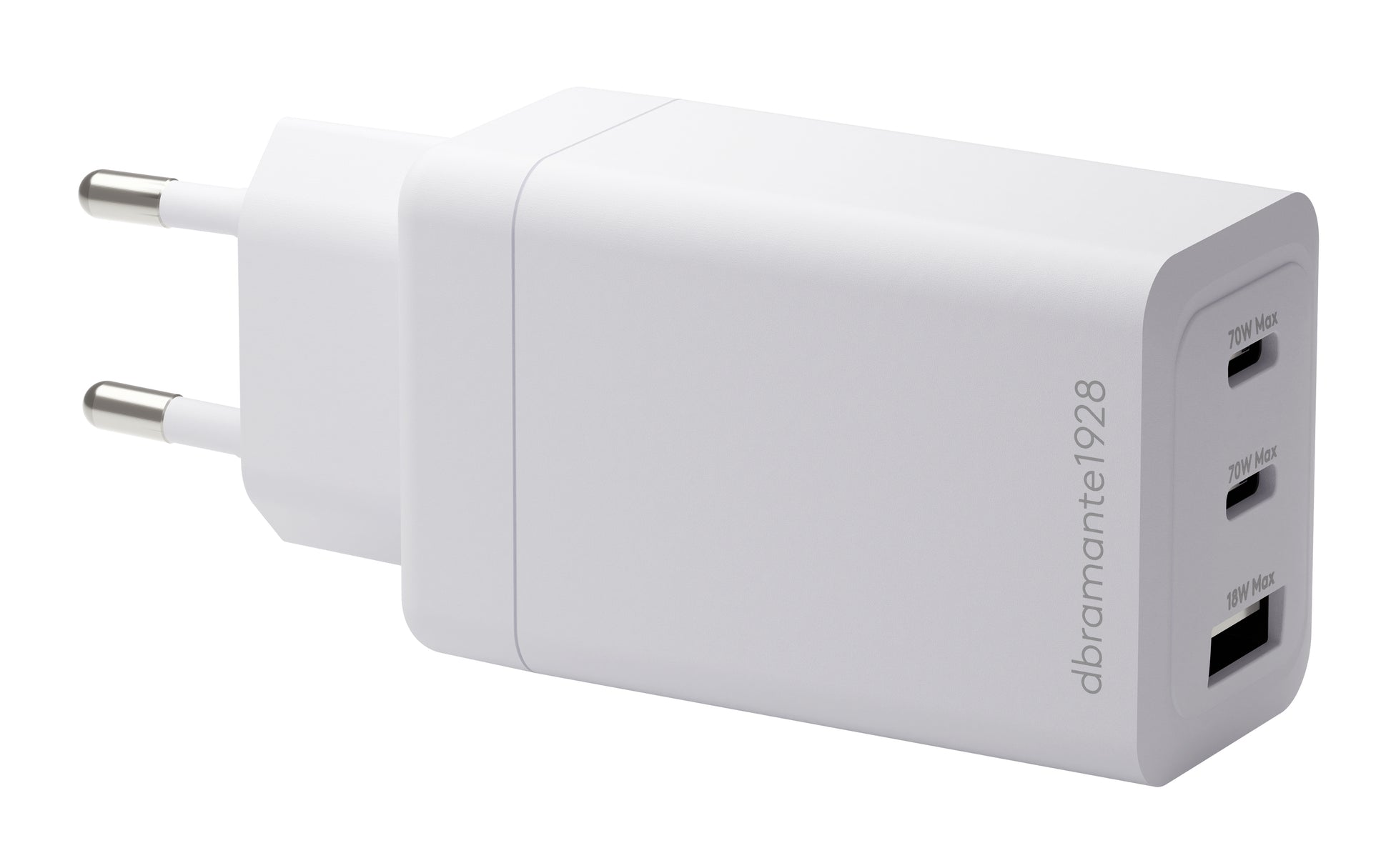 dbramante1928 CI70EUWH7283 USB-Ladegerät 70 W – USB-C×2, USB-A×1 – PD 3.0 – weiss