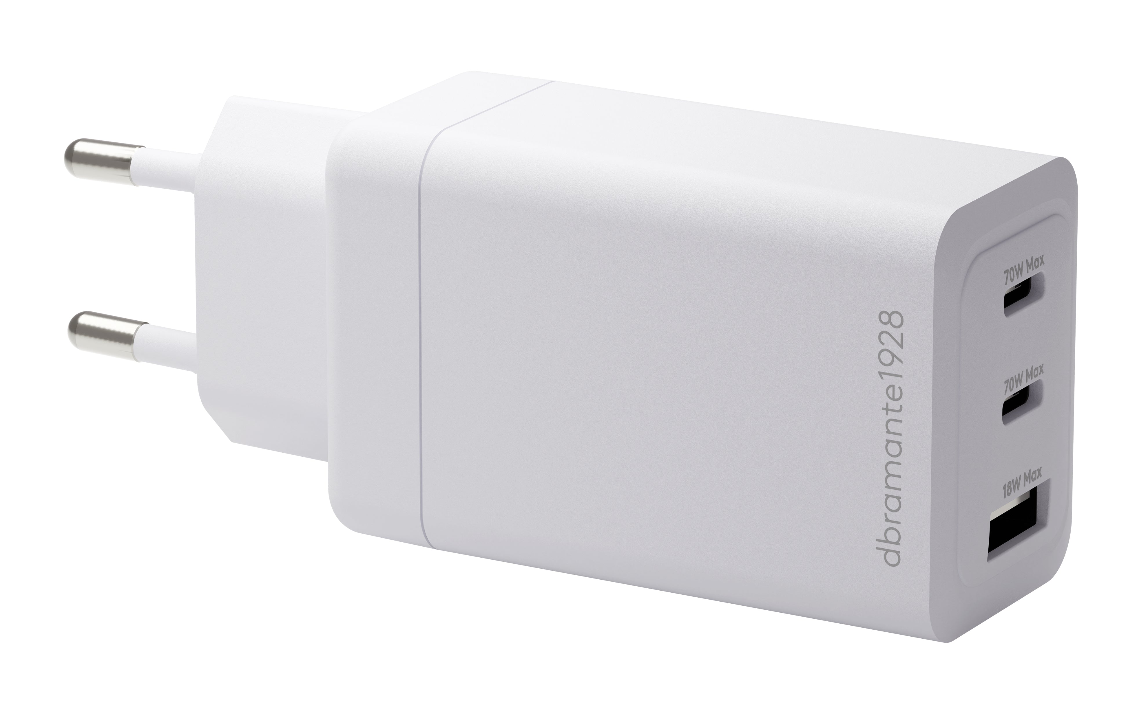 dbramante1928 CI70EUWH7283 USB-Ladegerät 70 W – USB-C×2, USB-A×1 – PD 3.0 – weiss