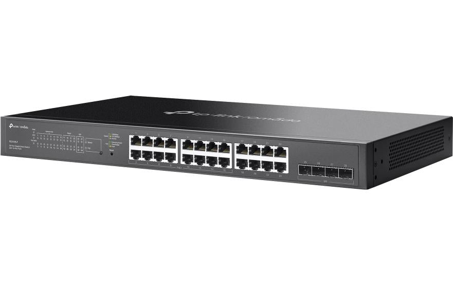 TP-Link SG2428LP – Managed Switch – 24×GbE, 4×SFP, L2/L2+, PoE+ 150 W, 1U