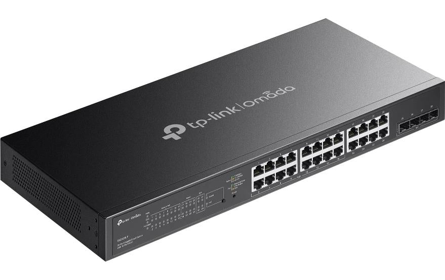TP-Link SG2428LP – Managed Switch – 24×GbE, 4×SFP, L2/L2+, PoE+ 150 W, 1U