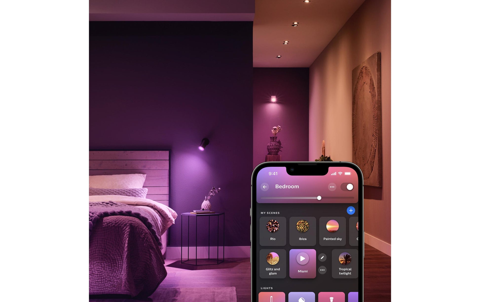 Philips Hue White & Colour Ambiance Starterset GU10 3er – 400 lm, inkl. Bridge, für Bluetooth & Apple HomeKit