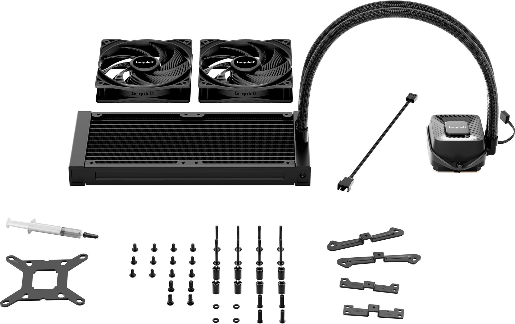 be quiet! be quiet PURE LOOP 3 – AIO CPU-Kühler 240 mm, 2×120 mm PWM, 2100 U/min, 101,2 m³/h, Schwarz, für Intel LGA1851
