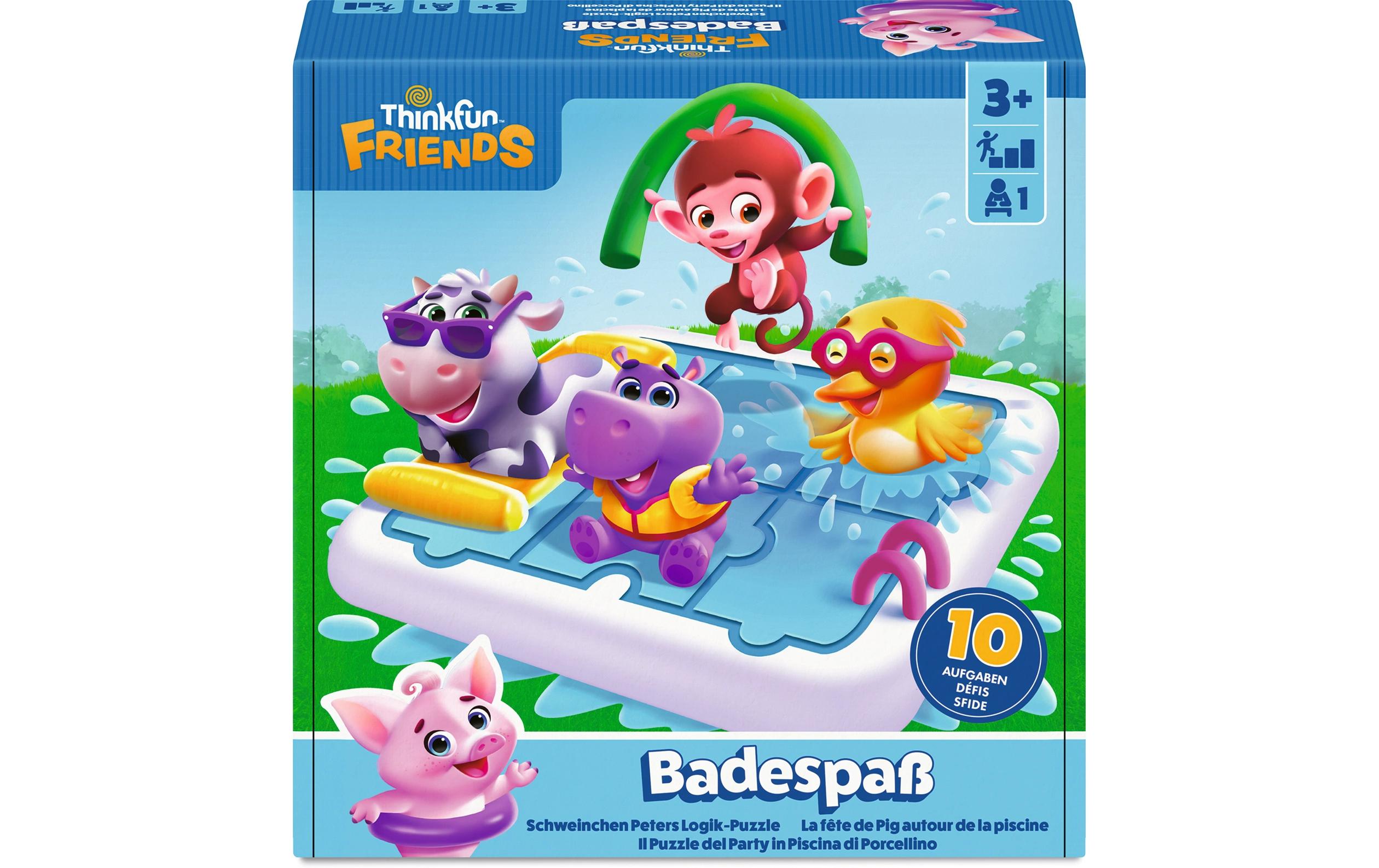 ThinkFun Friends: Badespass – Logikspiel, 1 Spieler, ab 3 Jahren, IT