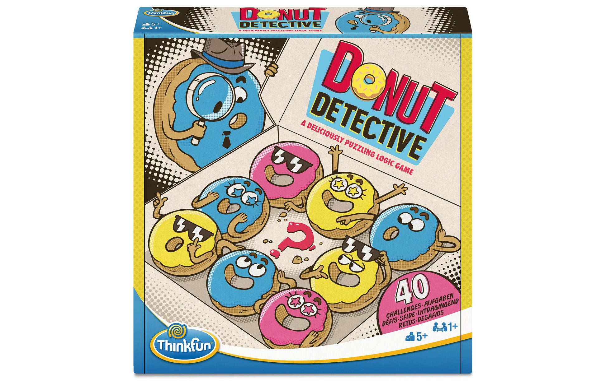 ThinkFun Donut Detective – Logikspiel, 1 Spieler, ab 5 Jahren, mehrsprachig
