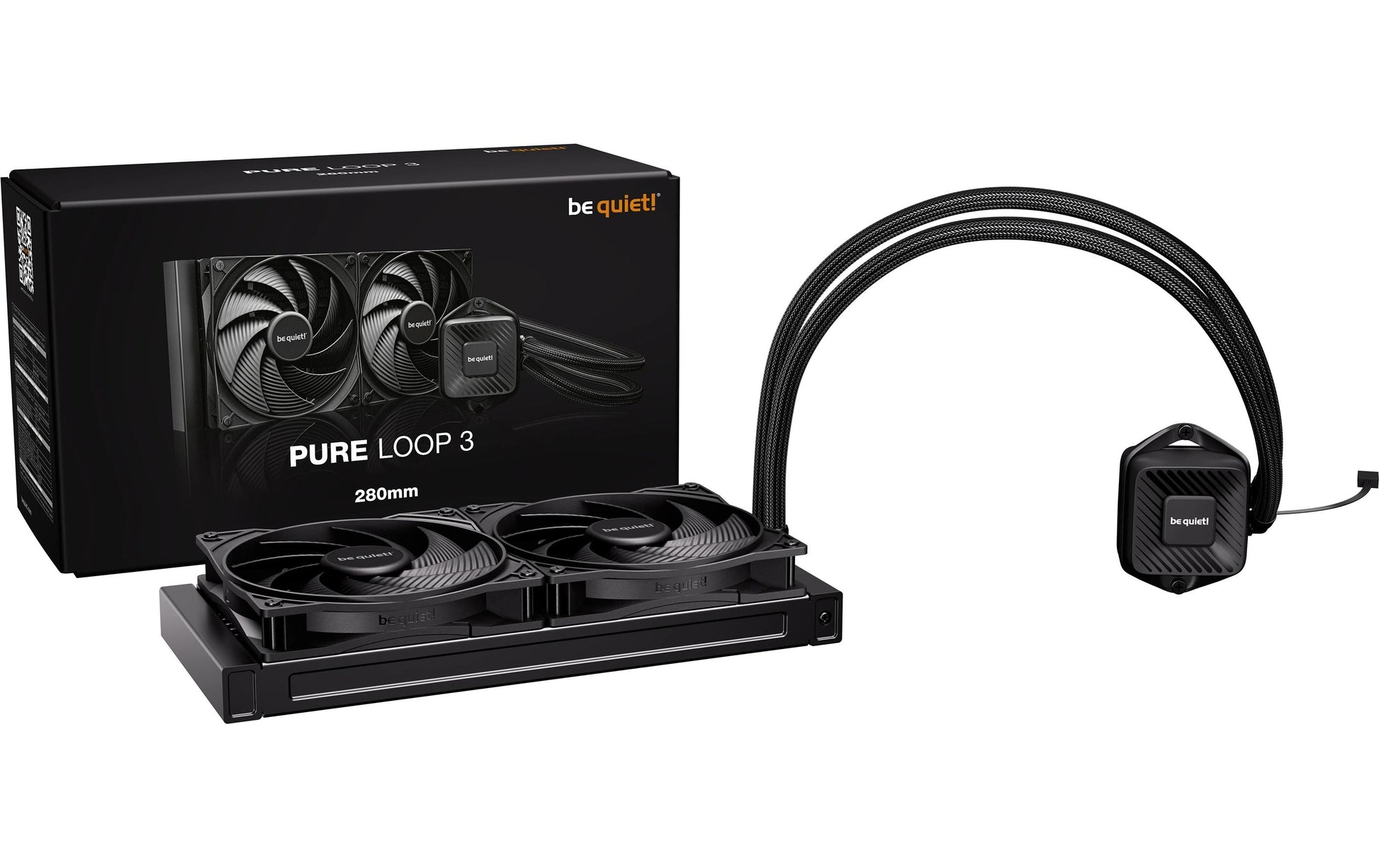 be quiet! be quiet PURE LOOP 3 280MM – AIO-Flüssigkeitskühler – 2×140 mm Lüfter, für LGA 1150, LGA 1151, LGA 1155 und andere