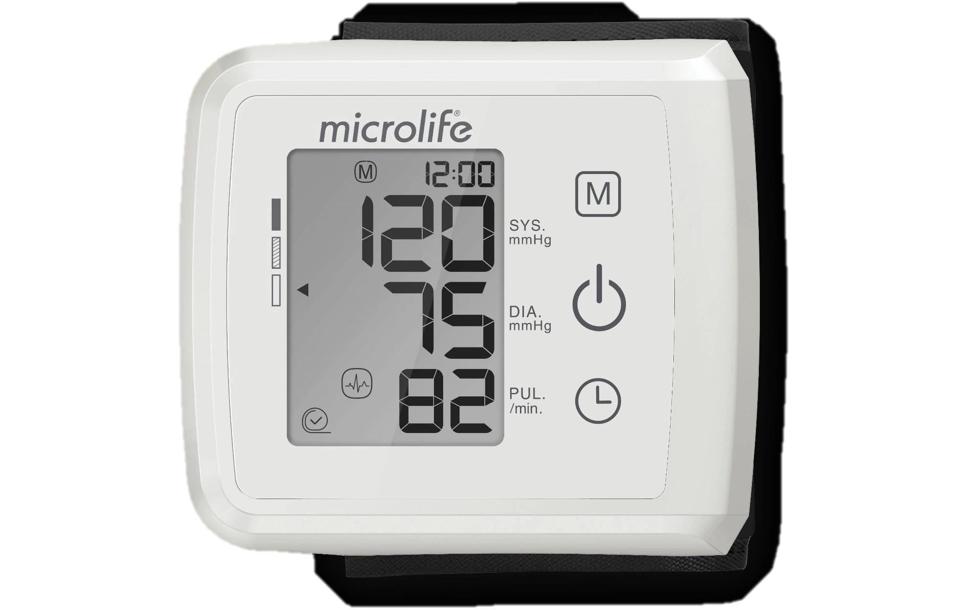 Microlife Blutdruckmessgerät W10 Basic – Handgelenk, IHB-Erkennung, 30 Speicher – Umfang 13,5–21,5 cm