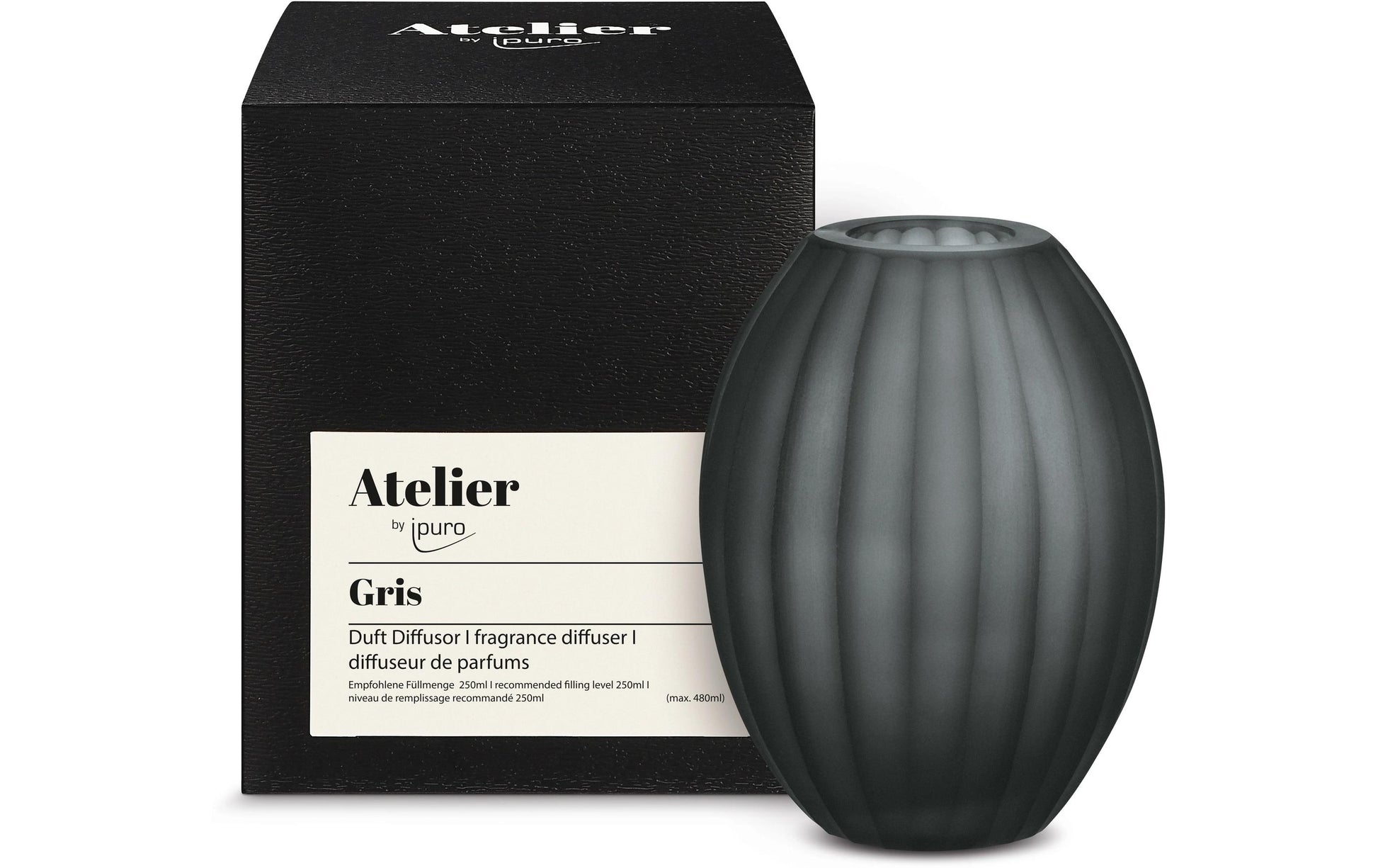 ipuro Duftvase S 070.1110 Seidige Vanille Grau