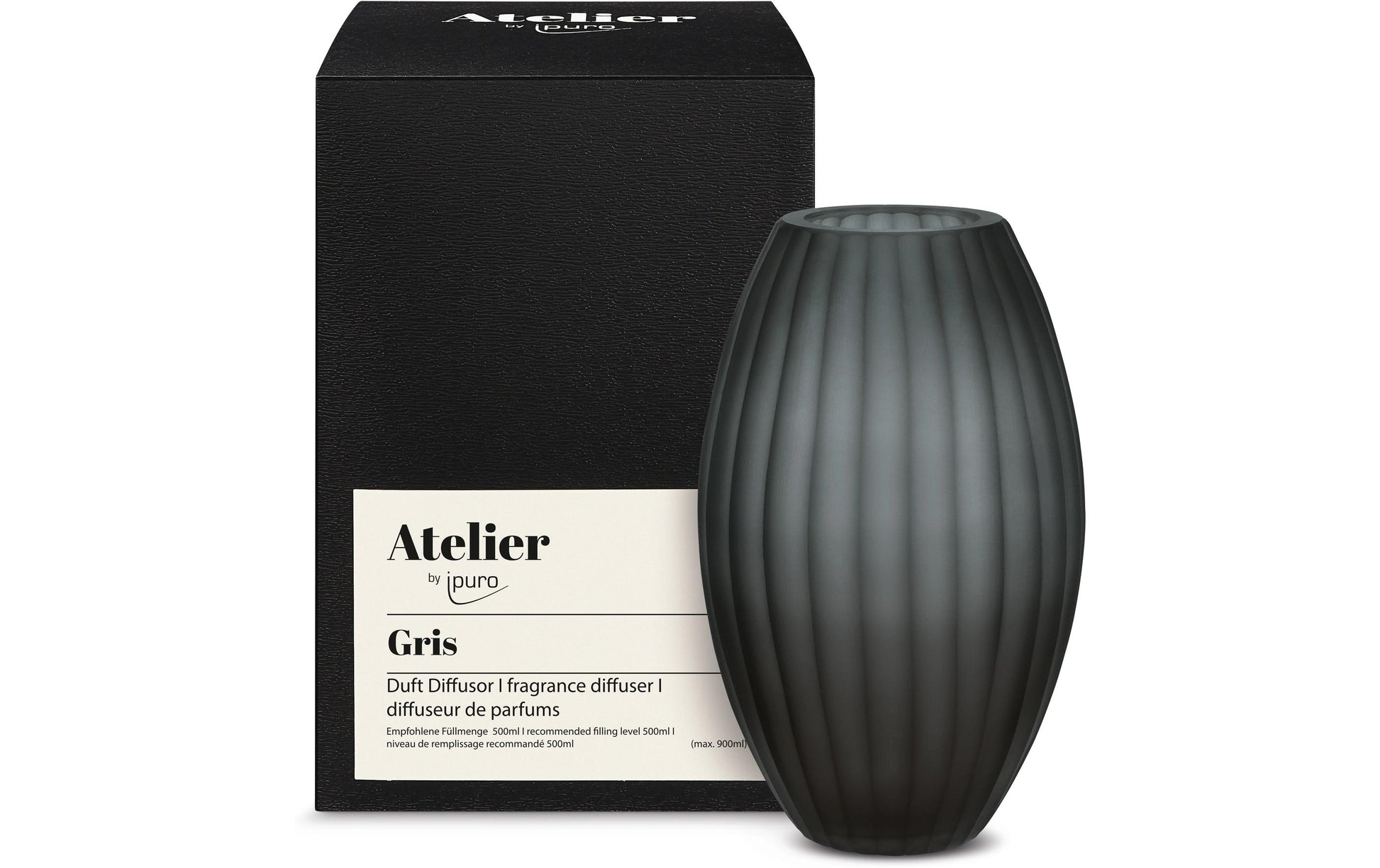 Ipuro Raumduft Vase Grau Mittel – 900 ml