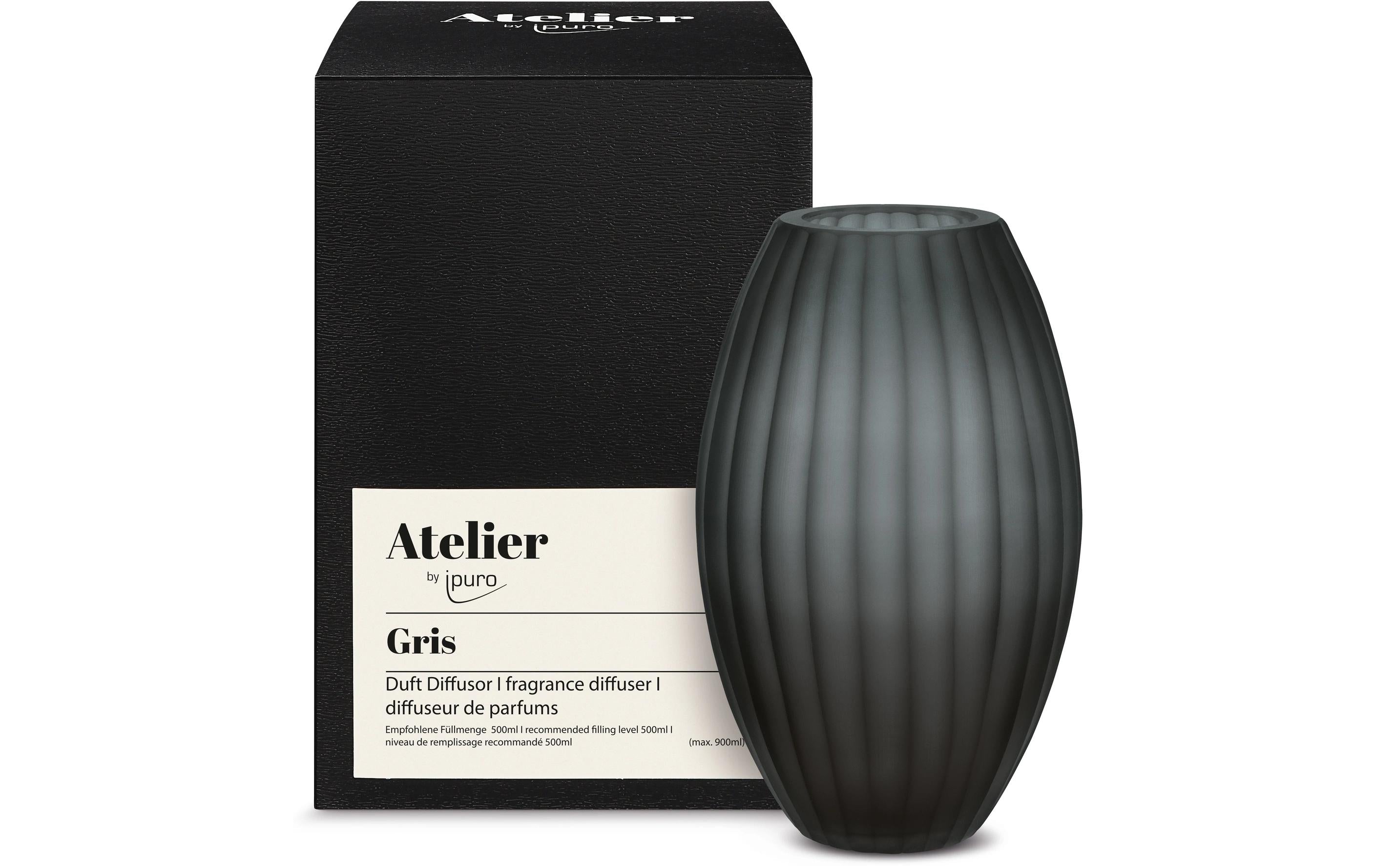 Ipuro Raumduft Vase Grau Mittel – 900 ml