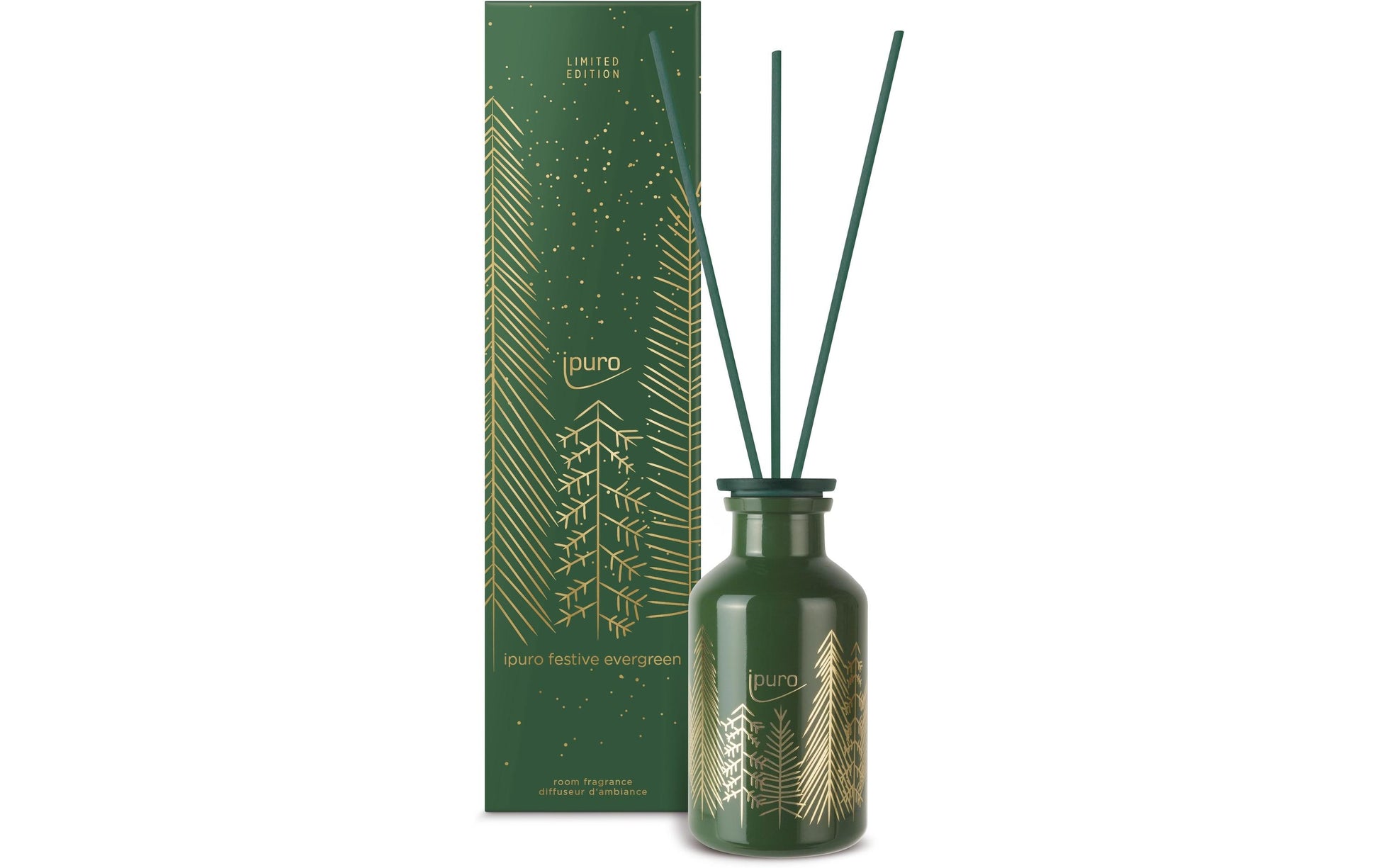 ipuro Duftstäbchen Festive Evergreen Kiefer, Braun – 240 ml