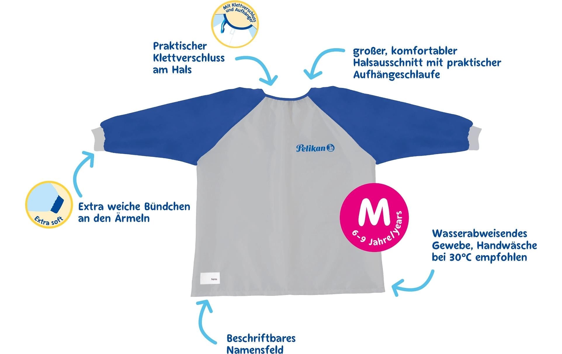 Pelikan Malschürze – Blau – 580 mm