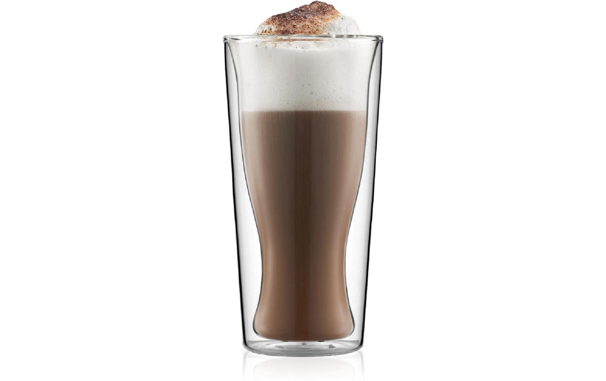 Bodum Trinkglas – 2er Set, 350 ml, Ø 8,2 cm, H 16,2 cm, Borosilikatglas, doppelwandig, spülmaschinenfest