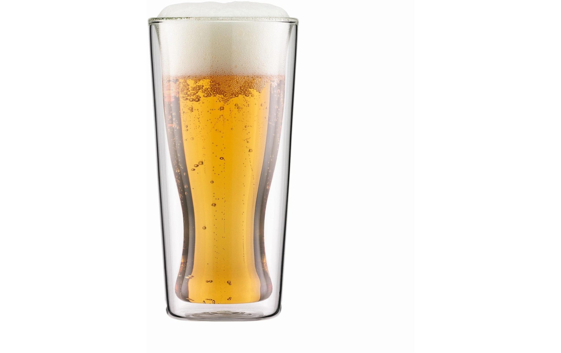 Bodum Trinkglas – 2er Set, 350 ml, Ø 8,2 cm, H 16,2 cm, Borosilikatglas, doppelwandig, spülmaschinenfest