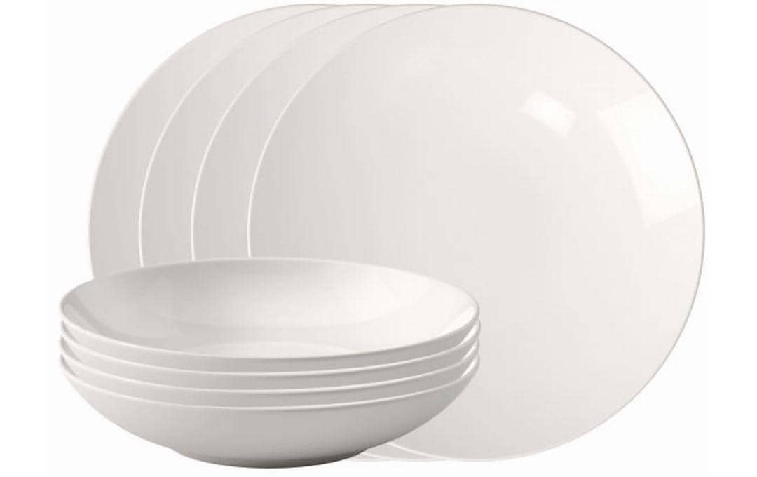 Villeroy & Boch For Me Dinnerset – Porzellan, Weiss, 8 Stück