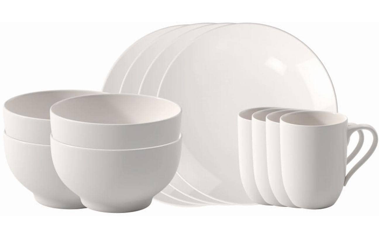 Villeroy & Boch For Me Frühstückgeschirrset – Porzellan, Weiss, 8 Stück