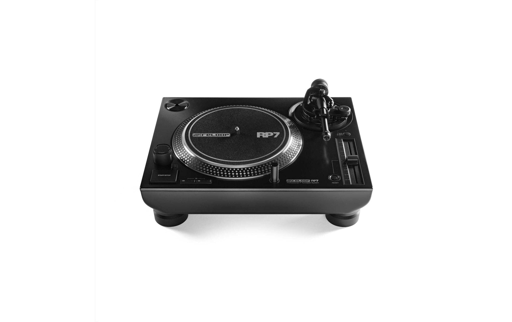 Reloop RP-7 – Plattenspieler – Direktantrieb, Gerader Tonarm – Schwarz