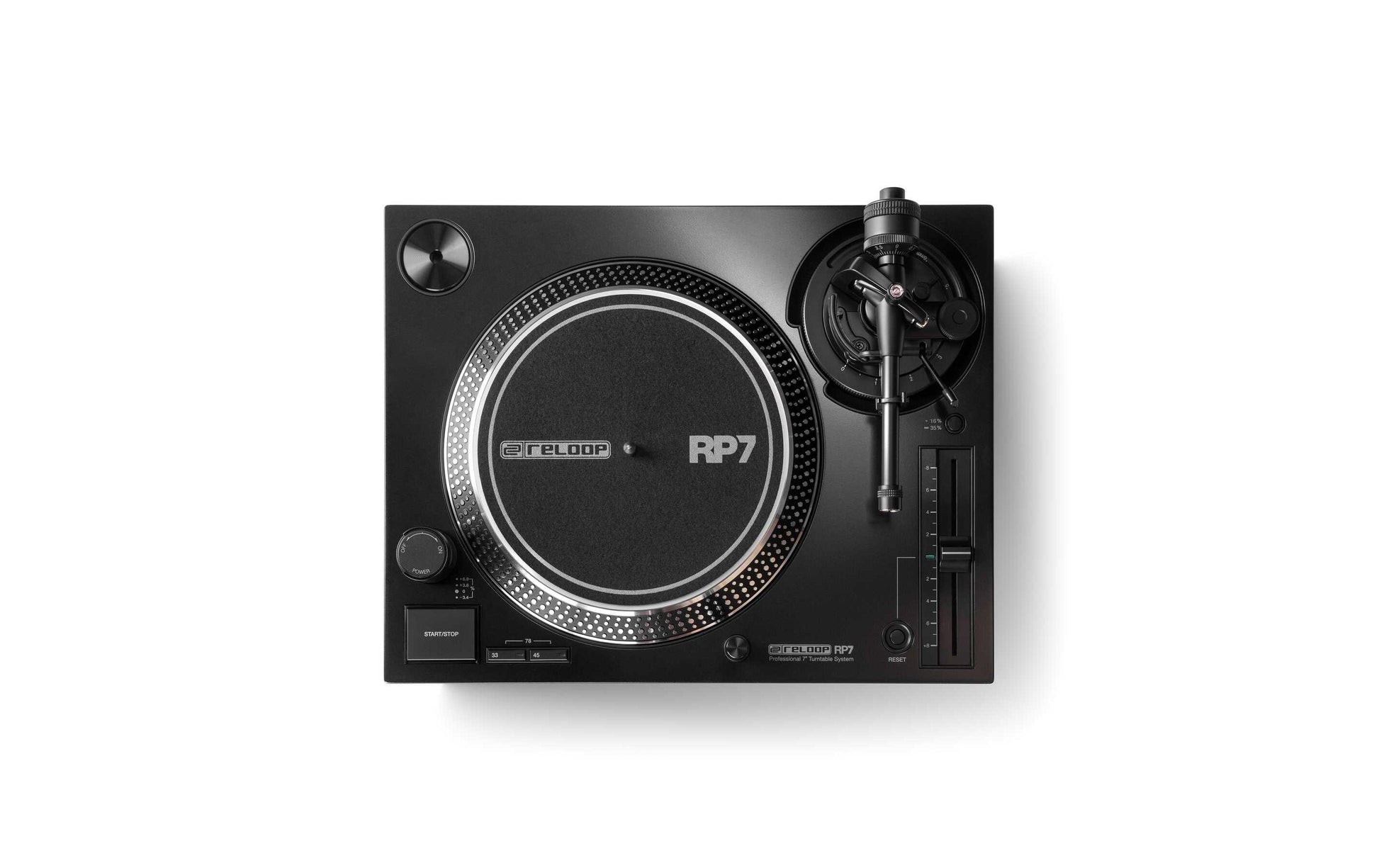 Reloop RP-7 – Plattenspieler – Direktantrieb, Gerader Tonarm – Schwarz