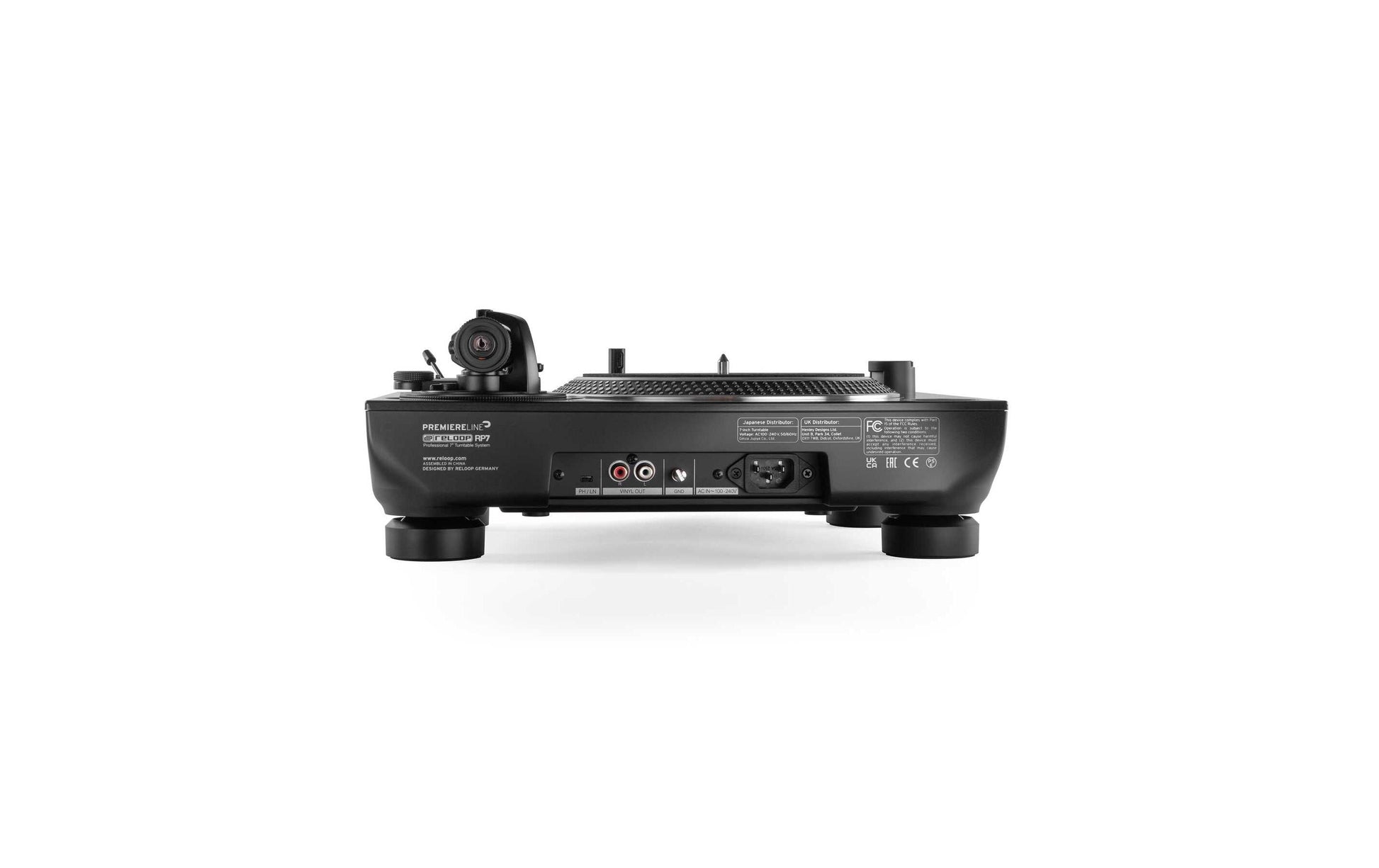 Reloop RP-7 – Plattenspieler – Direktantrieb, Gerader Tonarm – Schwarz