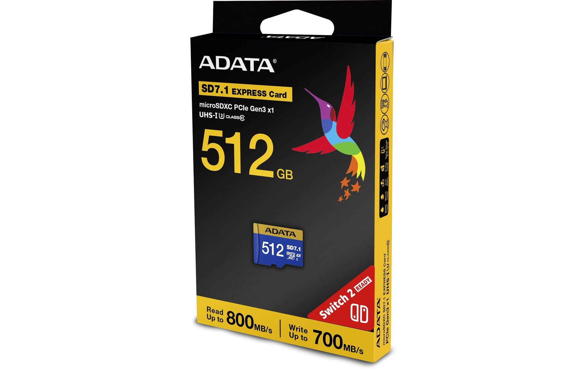 ADATA microSDXC-Karte – 512 GB, V60, 800/700 MB/s, mit SD-Adapter