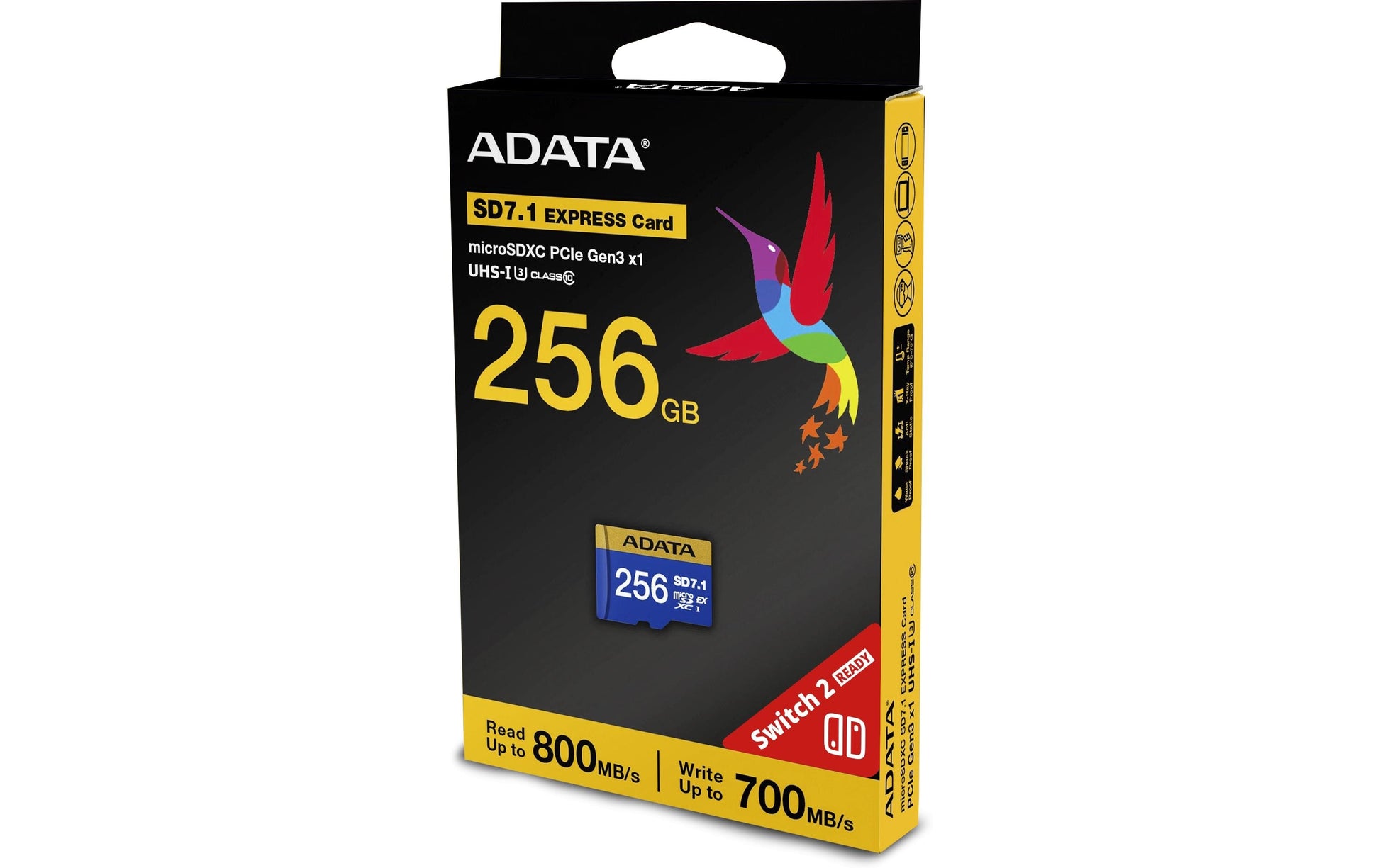 ADATA microSDXC-Speicherkarte – 256 GB, V60, 800/700 MB/s, SD-Adapter – für Nintendo Switch 2
