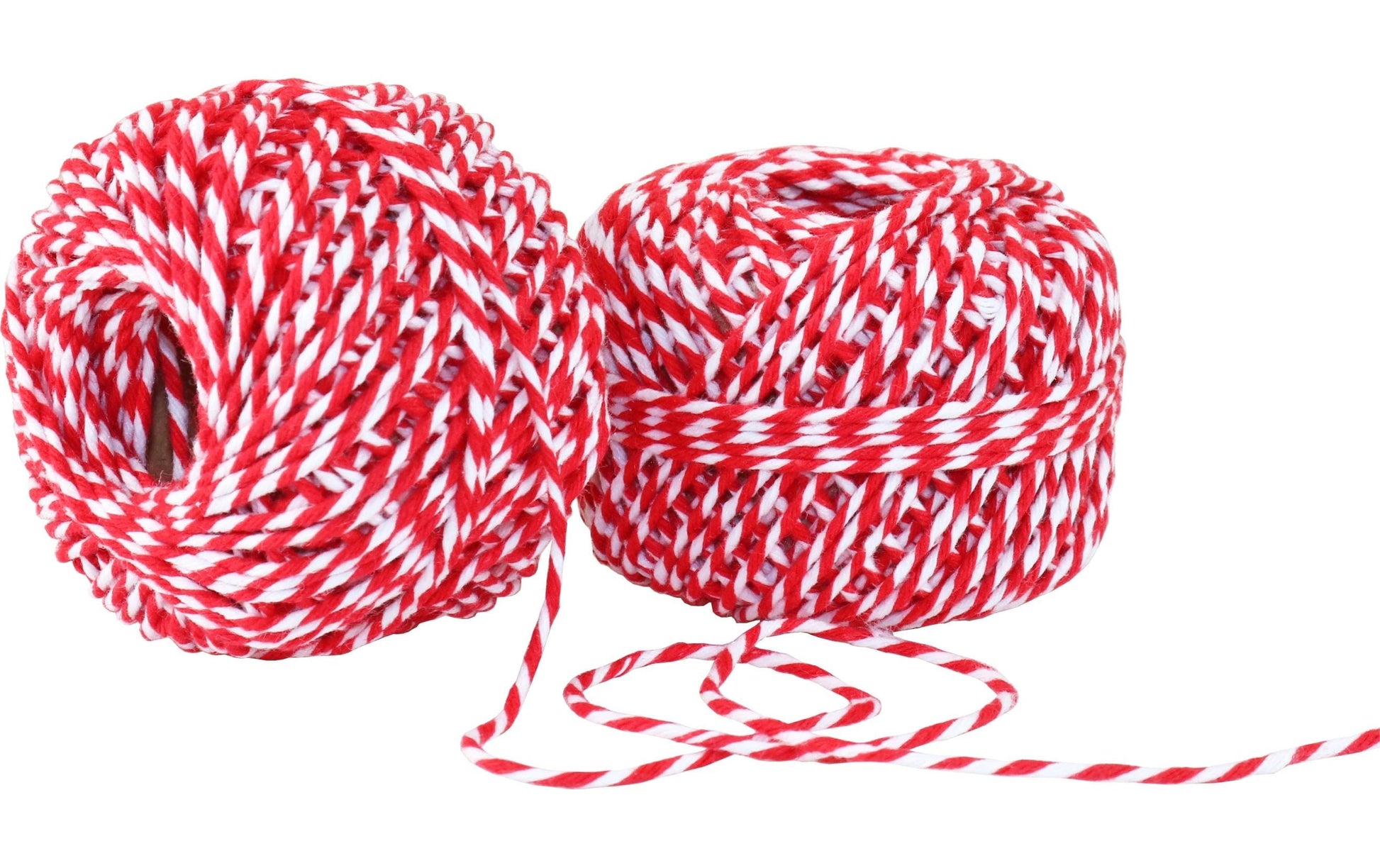 Pattberg Geschenkband Kordel rot/weiss – 2 mm × 15 m