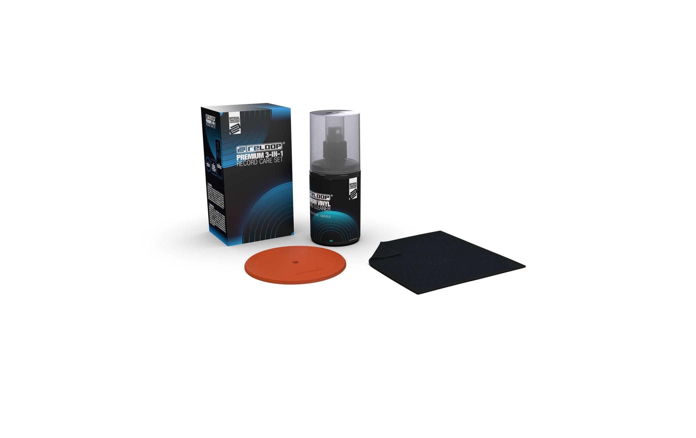 Reloop Premium Reinigungsset für Schallplatten 3-in-1 Mehrfarbig