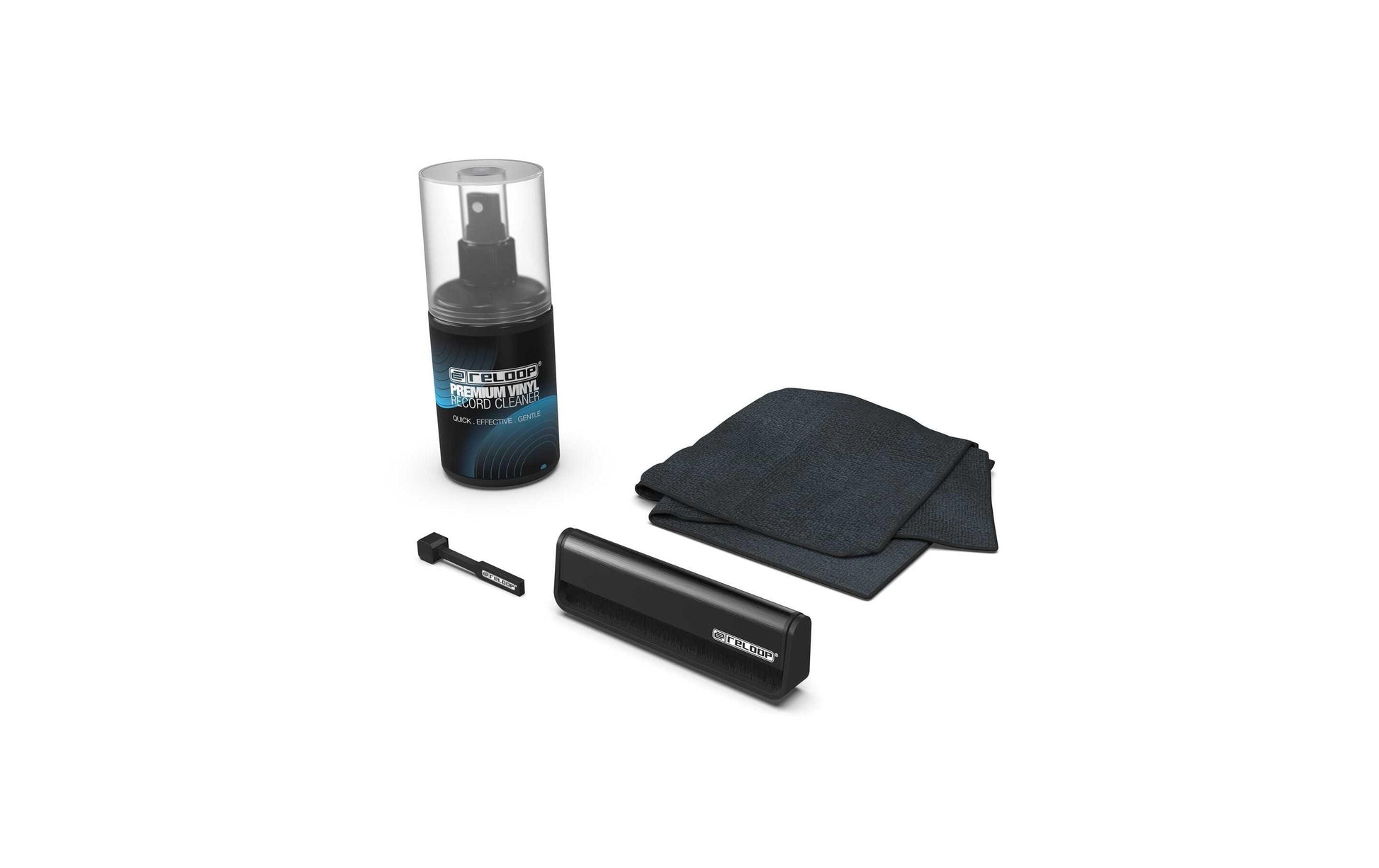 Reloop Reinigungsset – für Vinyl & Tonabnehmer – Tiefenreinigung – Schwarz