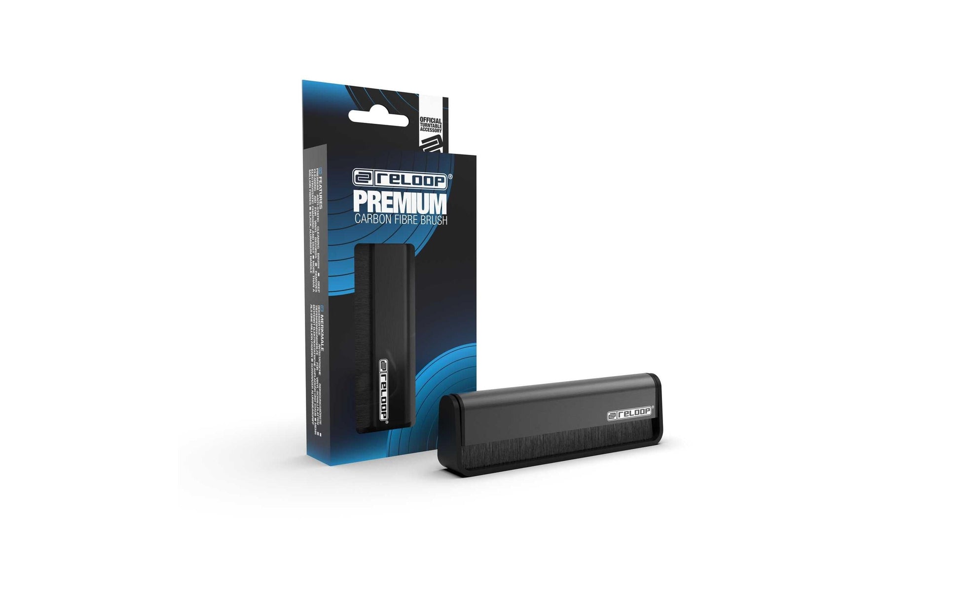 Reloop Premium – Reinigungsbürste – Kohlefaser – Schwarz