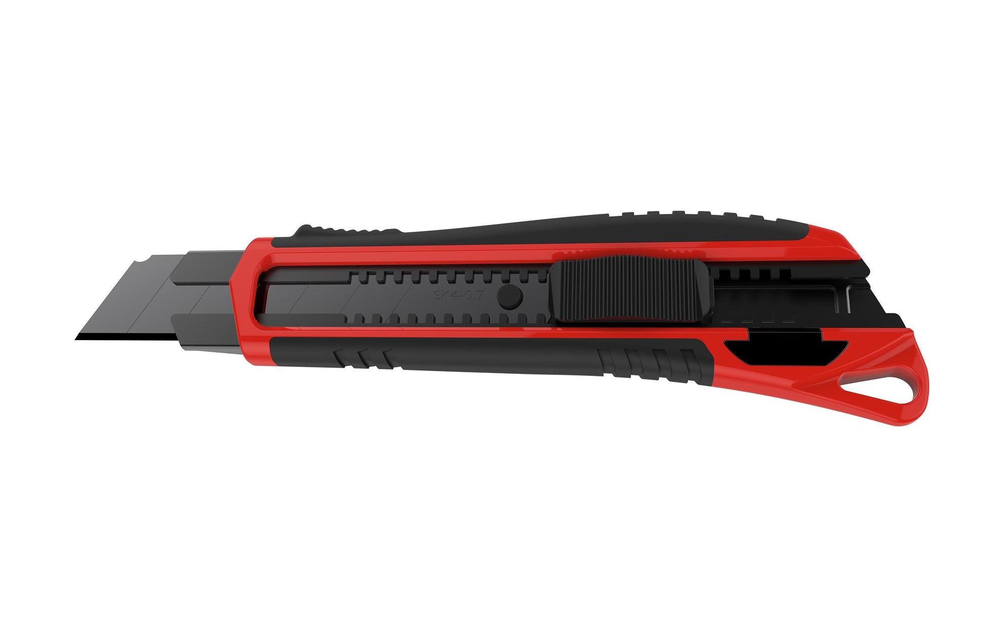 Laserliner CR 18 – Abbrechmesser 18 mm, einziehbar, mit Arretierung, ABS/TPR, schwarz, inkl. 5 Klingen