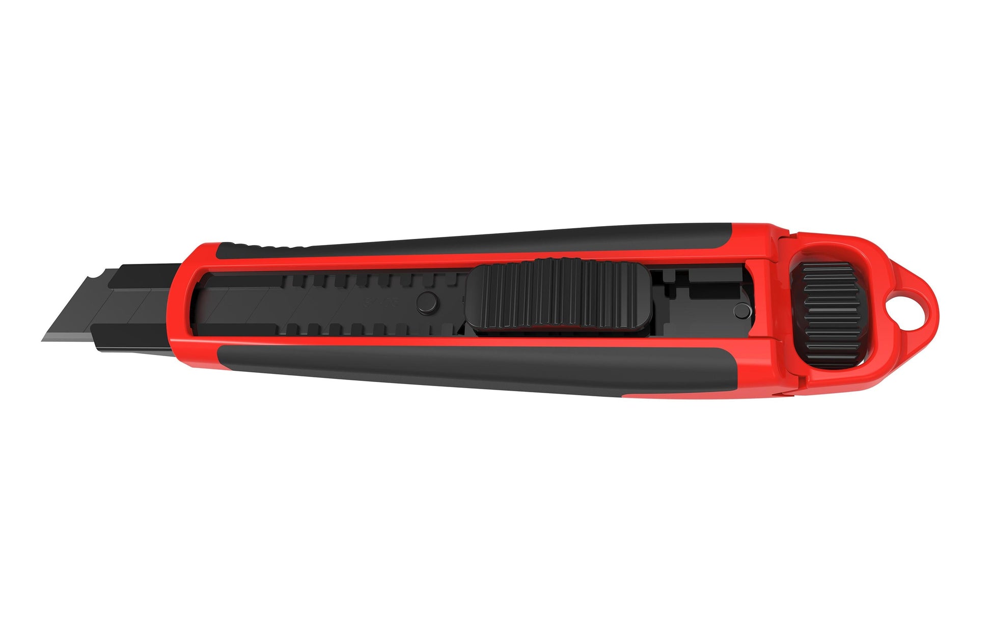 Laserliner CRX18 – Abbrechmesser 18 mm, ABS, TPR, einziehbar, mit Sperre, rot, 5 Stk.