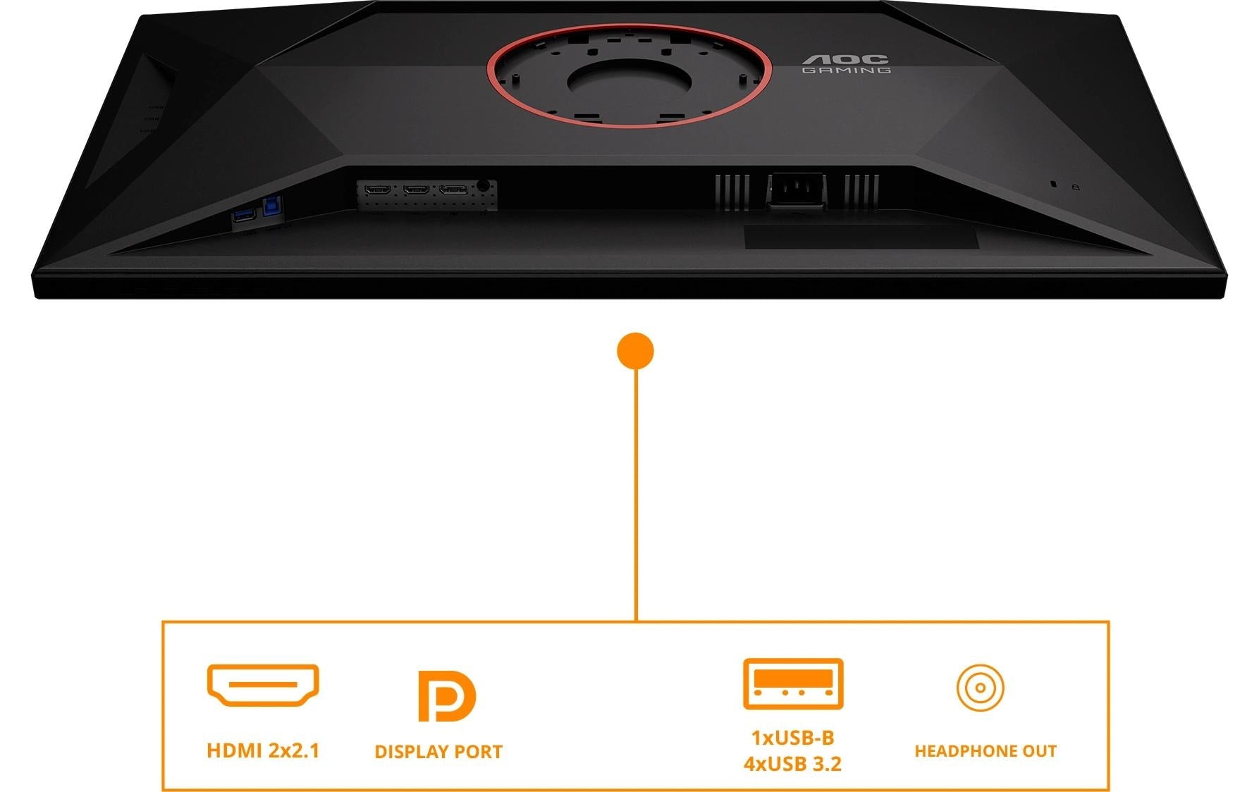 AOC U32G4U – Monitor, 31,5", 3840 × 2160 (UHD 4K), IPS, 160 Hz, Adaptive Sync, VESA 100 × 100, Schwarz