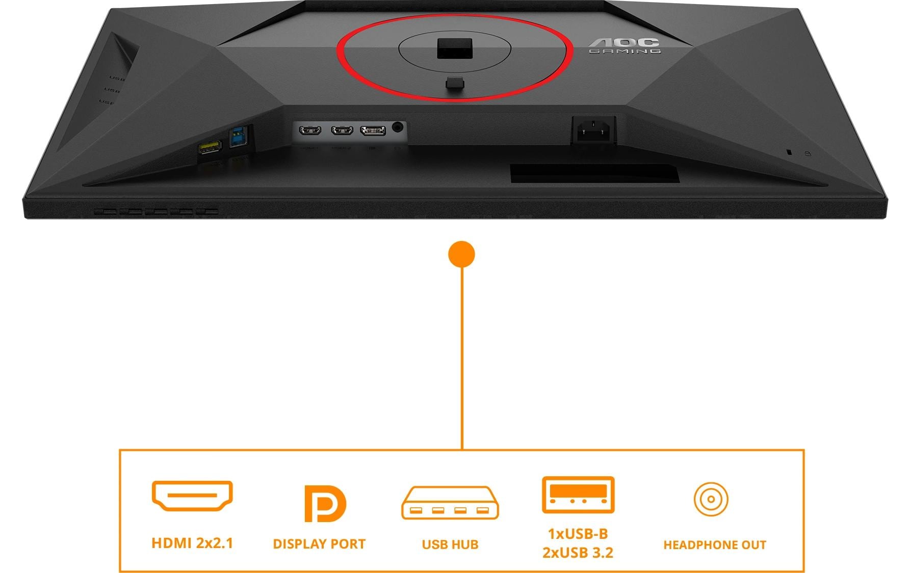 AOC Q27G4SRU – Monitor, 27", 2560 × 1440 (WQHD), IPS, 180 Hz, 450 cd/m², FreeSync, VESA 100 × 100, Schwarz