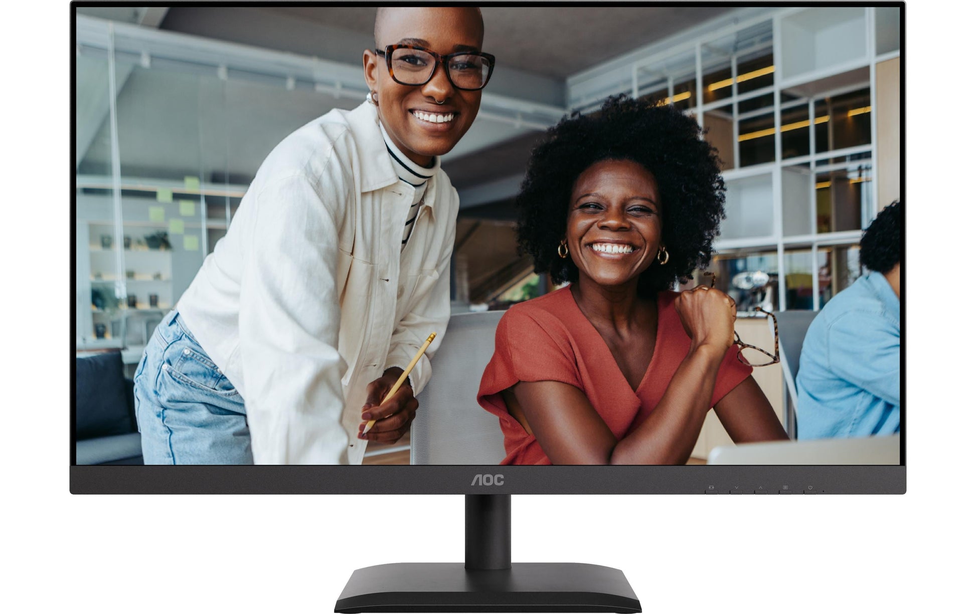 AOC U27E4CV – Monitor, 27", IPS, 60 Hz, 400 cd/m², USB-C, USB-Hub, Adaptive Sync, VESA 100 × 100, Schwarz
