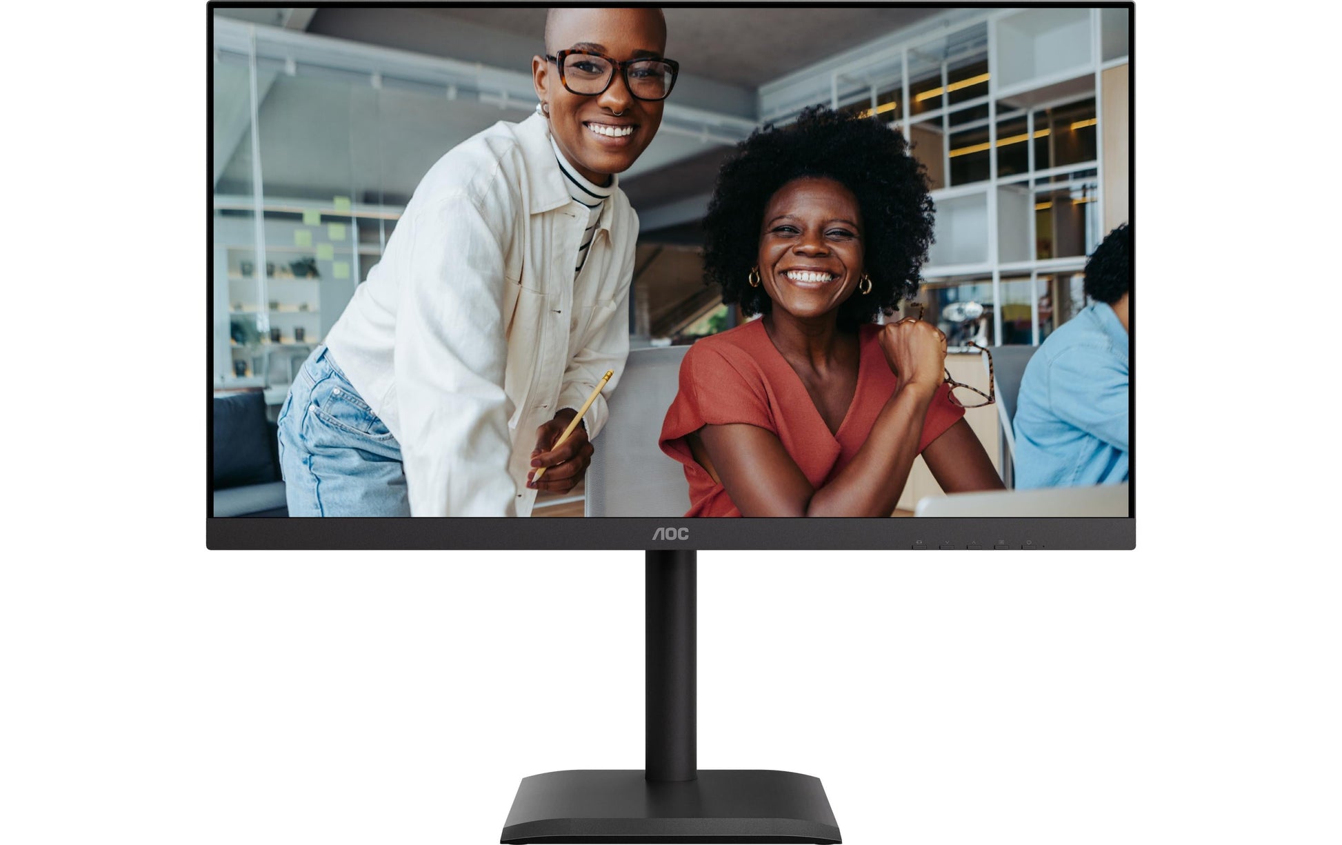 AOC U27E4CV – Monitor, 27", IPS, 60 Hz, 400 cd/m², USB-C, USB-Hub, Adaptive Sync, VESA 100 × 100, Schwarz