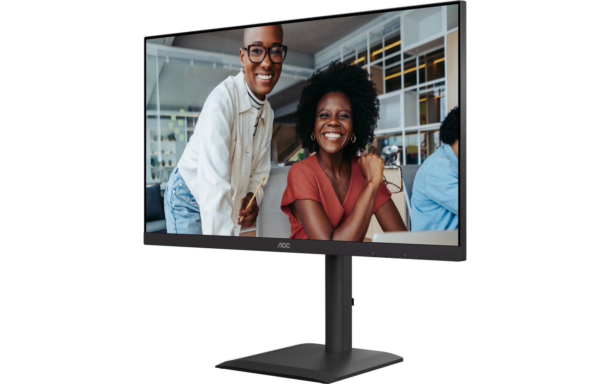 AOC U27E4CV – Monitor, 27", IPS, 60 Hz, 400 cd/m², USB-C, USB-Hub, Adaptive Sync, VESA 100 × 100, Schwarz
