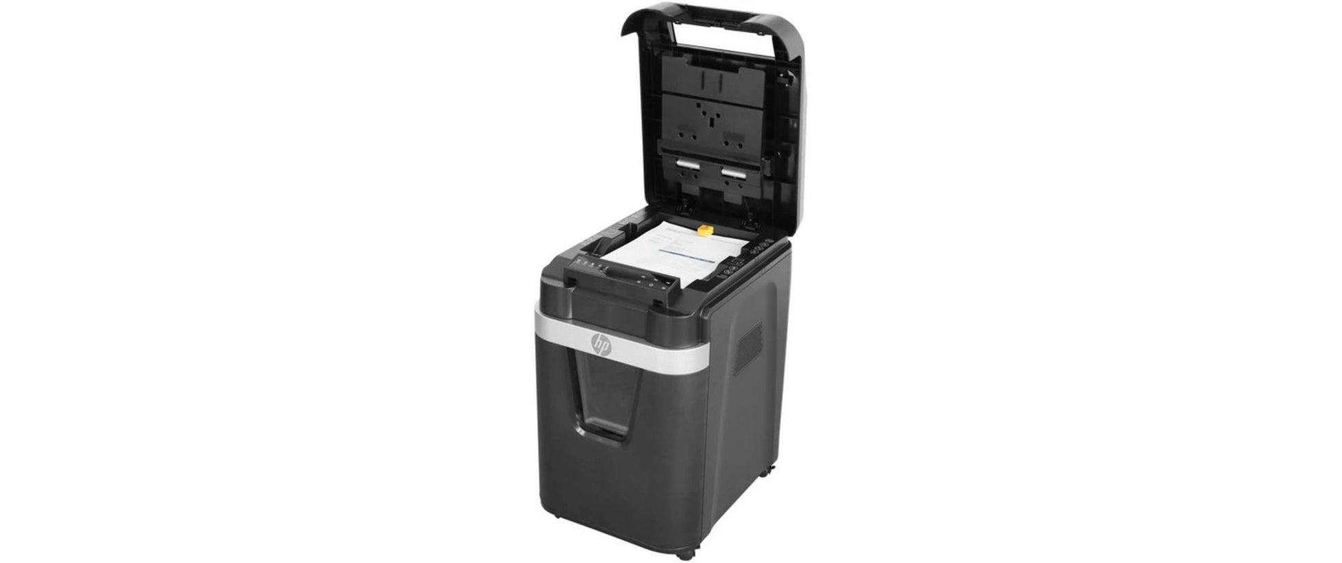 HP ProShred Auto 200MC – Aktenvernichter mit Autofeed 200 Blatt, DIN P-5, Mikroschnitt 2 × 12 mm, 32,2 l