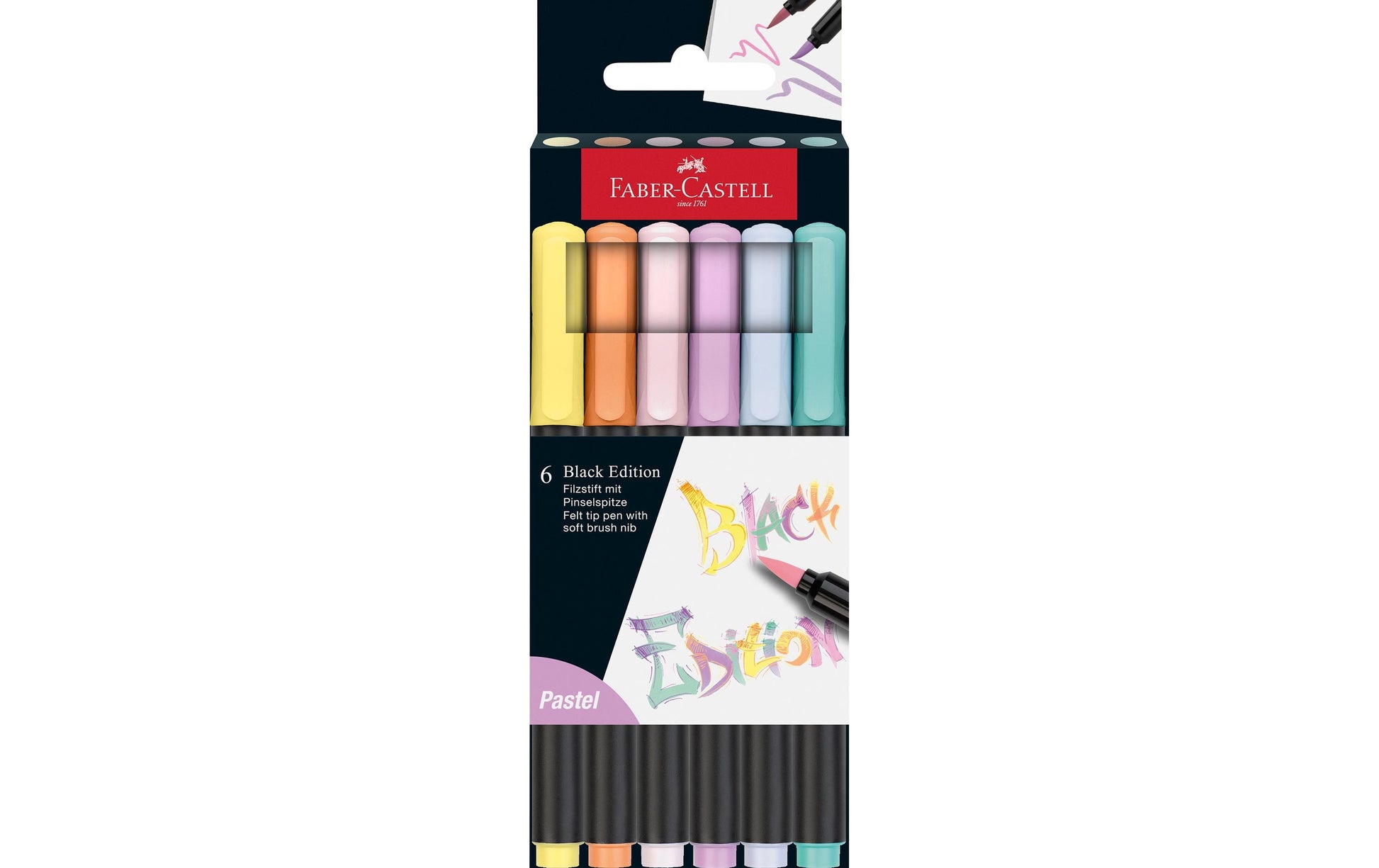 Faber-Castell Filzstifte Brush Pen, 6 Farben