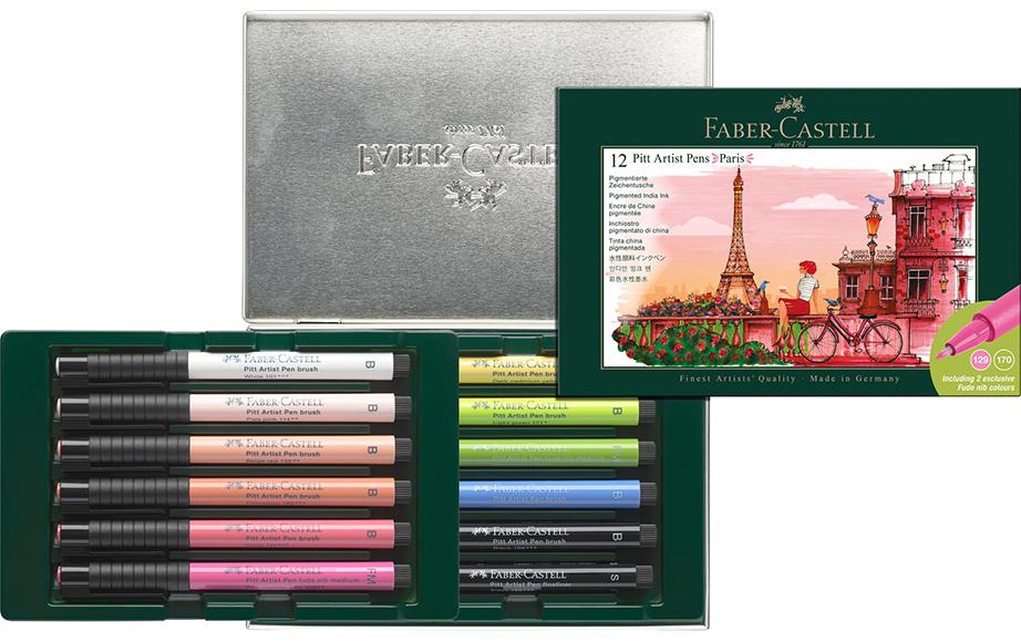 Faber-Castell PITT Artist Fineliner – 12er-Set – 0,4 mm – 12 Farben, sortiert – wasserfest