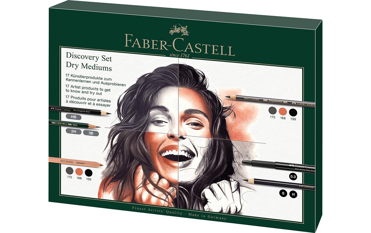 Faber-Castell Discovery Kohlestift HB – Set, 17-teilig