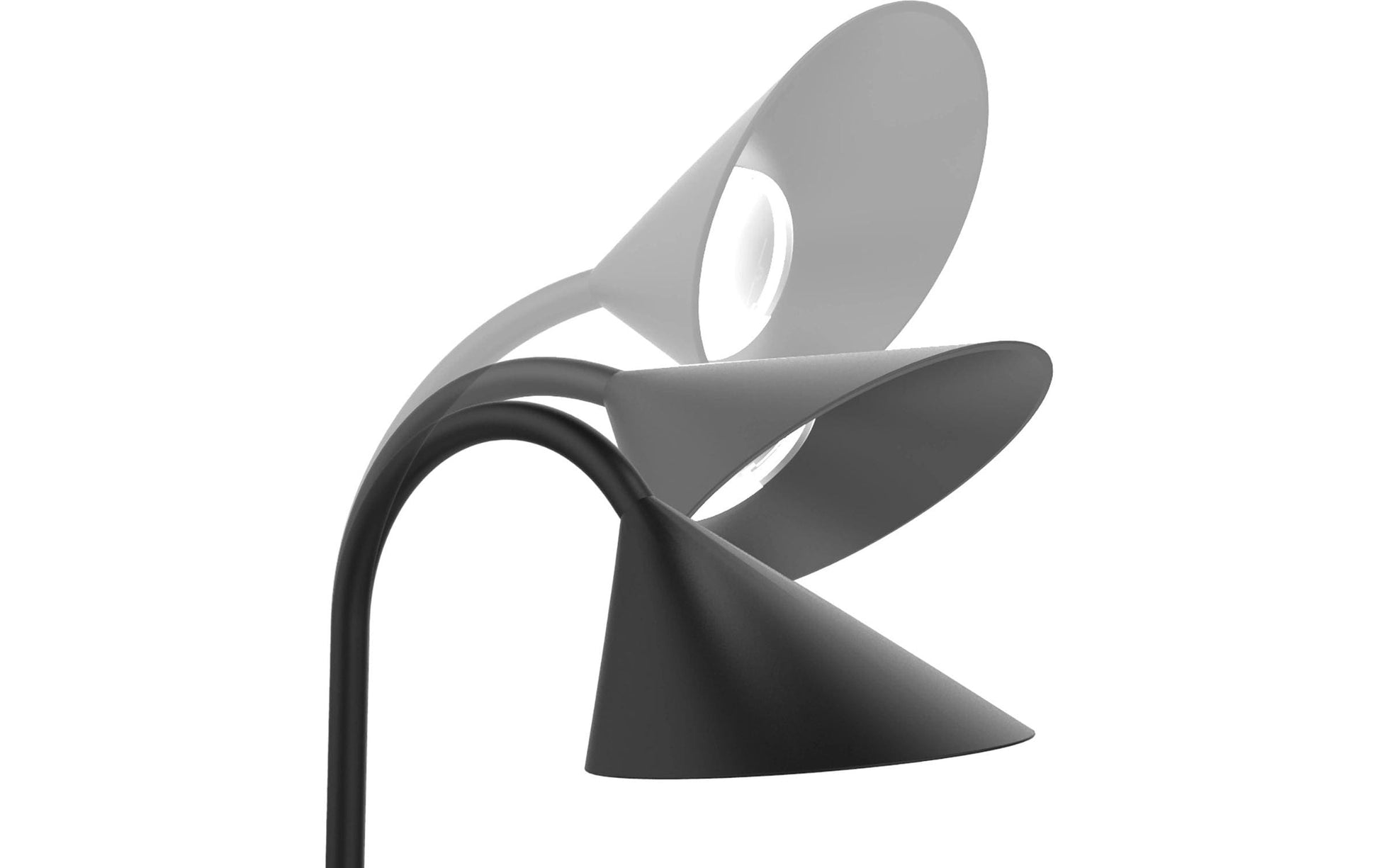 Unilux Tischleuchte SOL – LED 4 W, 500 lm, 3500 K, flexibler Arm – Schwarz