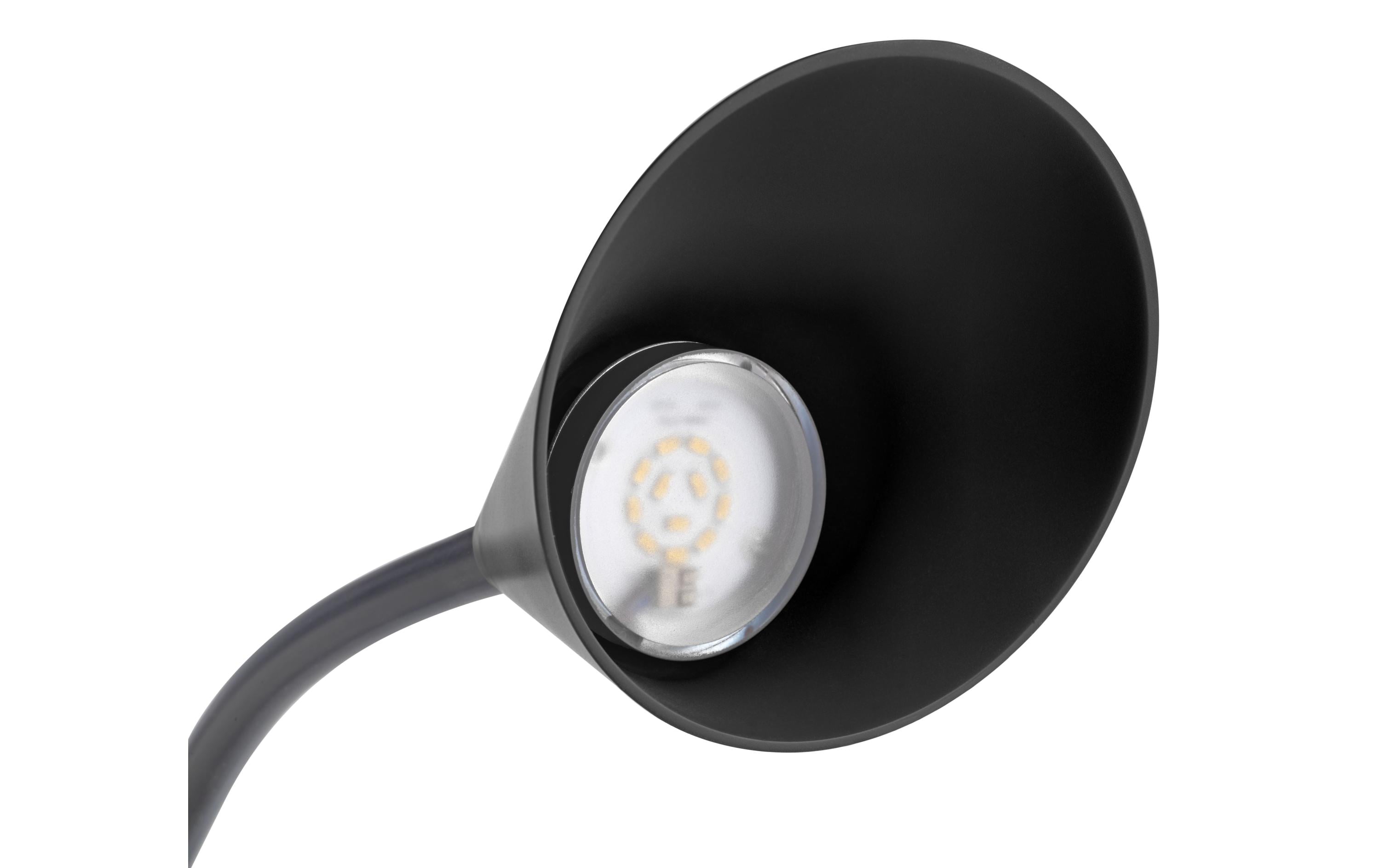 Unilux Tischleuchte SOL – LED 4 W, 500 lm, 3500 K, flexibler Arm – Schwarz