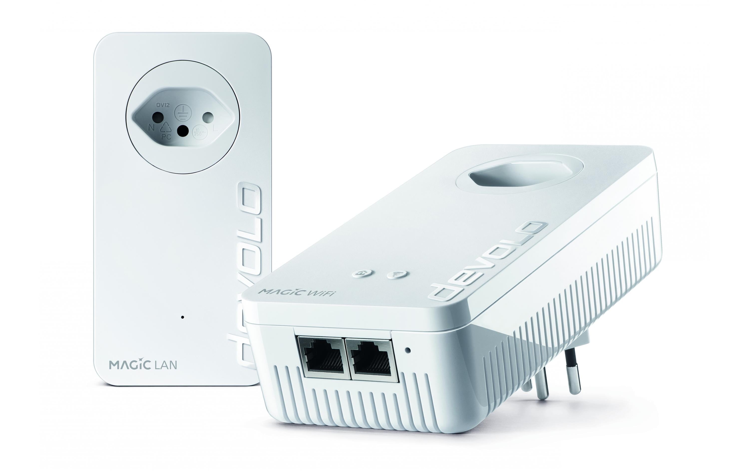 Devolo Magic 2 WiFi 6 next 7198 – Access Point – Wi‑Fi 6 (2,4/5 GHz), 2,4 Gbit/s, 6×GbE, 2er Set
