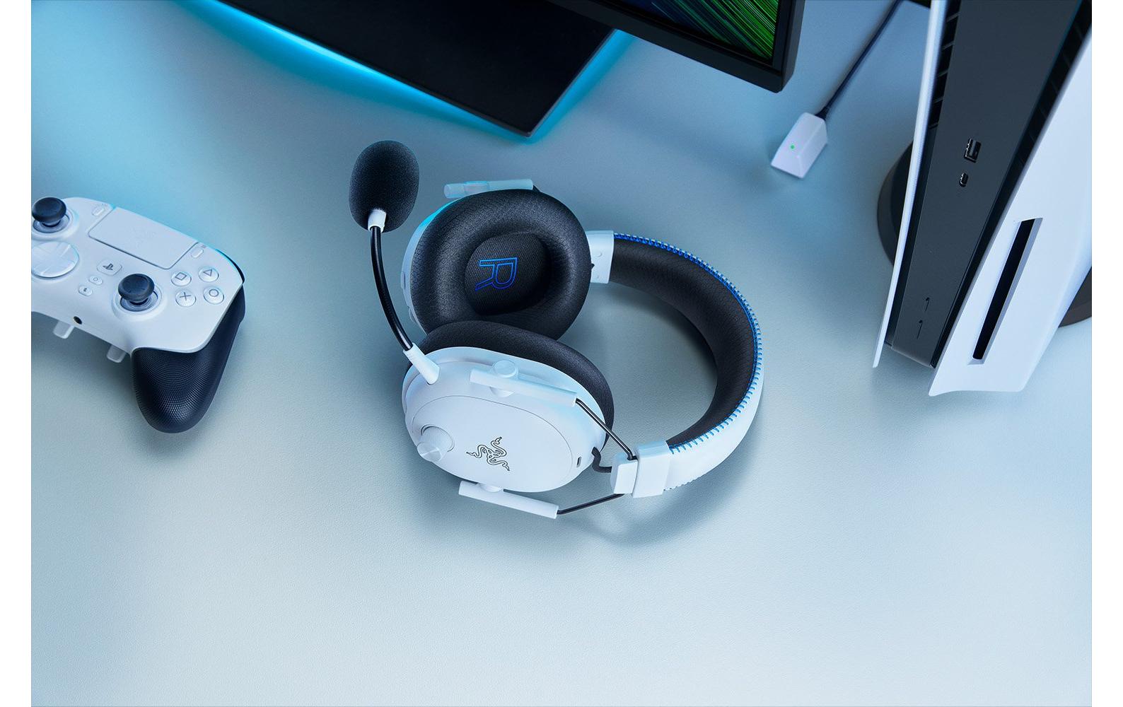 Razer BlackShark V3 Pro – Over-Ear Gaming-Headset – Bluetooth, Surround-Sound – Weiss – für PS5/PC/Mac u. a.