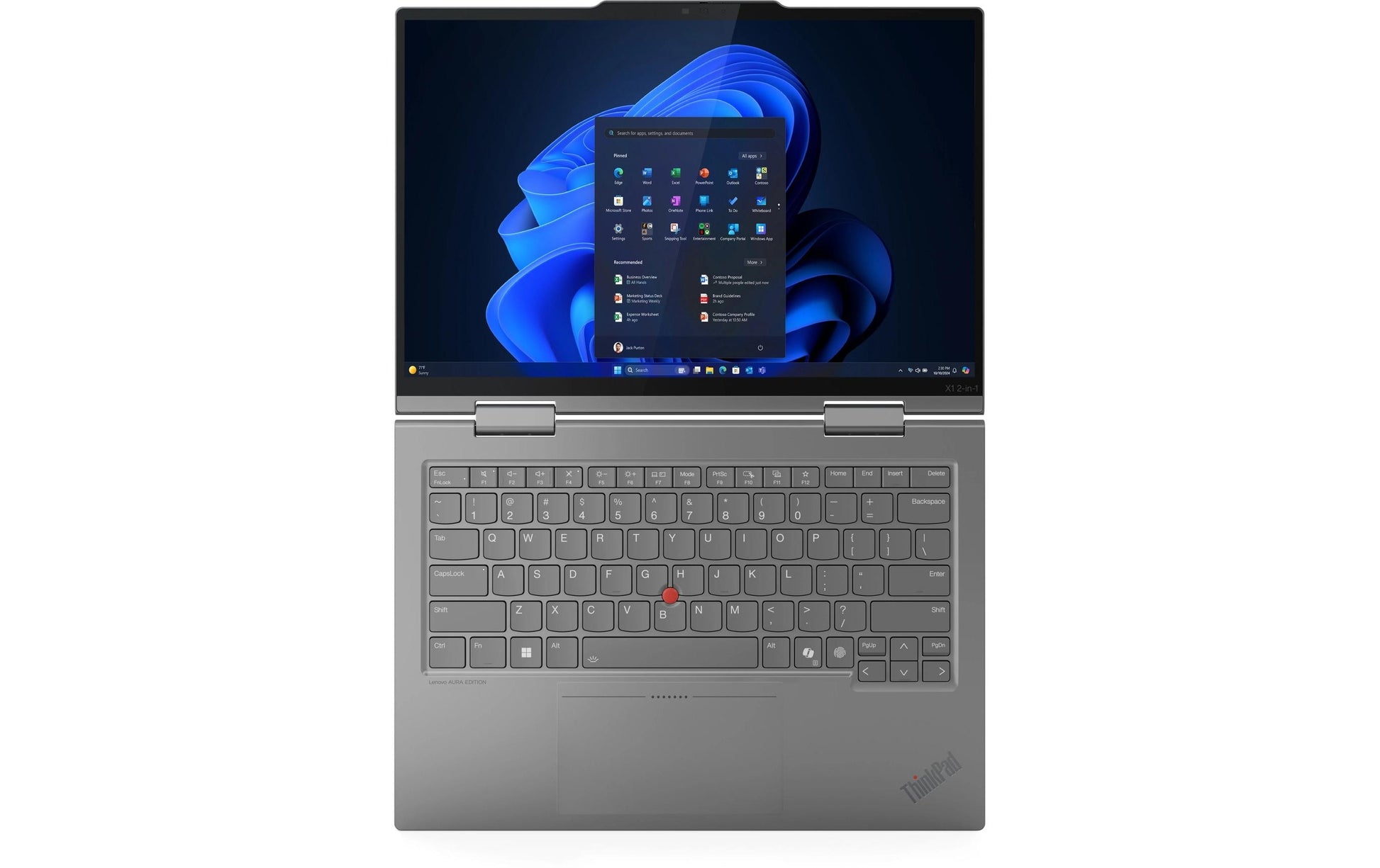 Lenovo ThinkPad X1 2-in-1 Gen 10 – 14", 1 TB, 32 GB RAM, WLAN + 5G, Windows 11 Pro, Grau