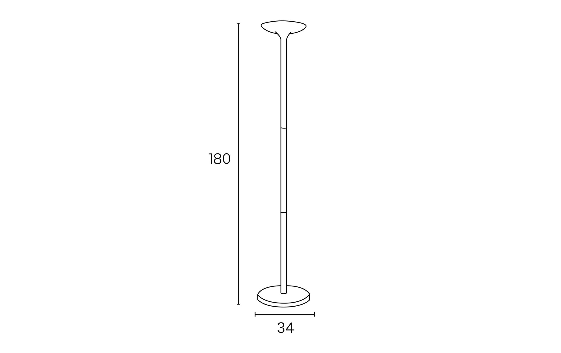 Unilux Stehleuchte Pryska – 4000 lm, 3000 K, dimmbar, 180 cm – Weiss