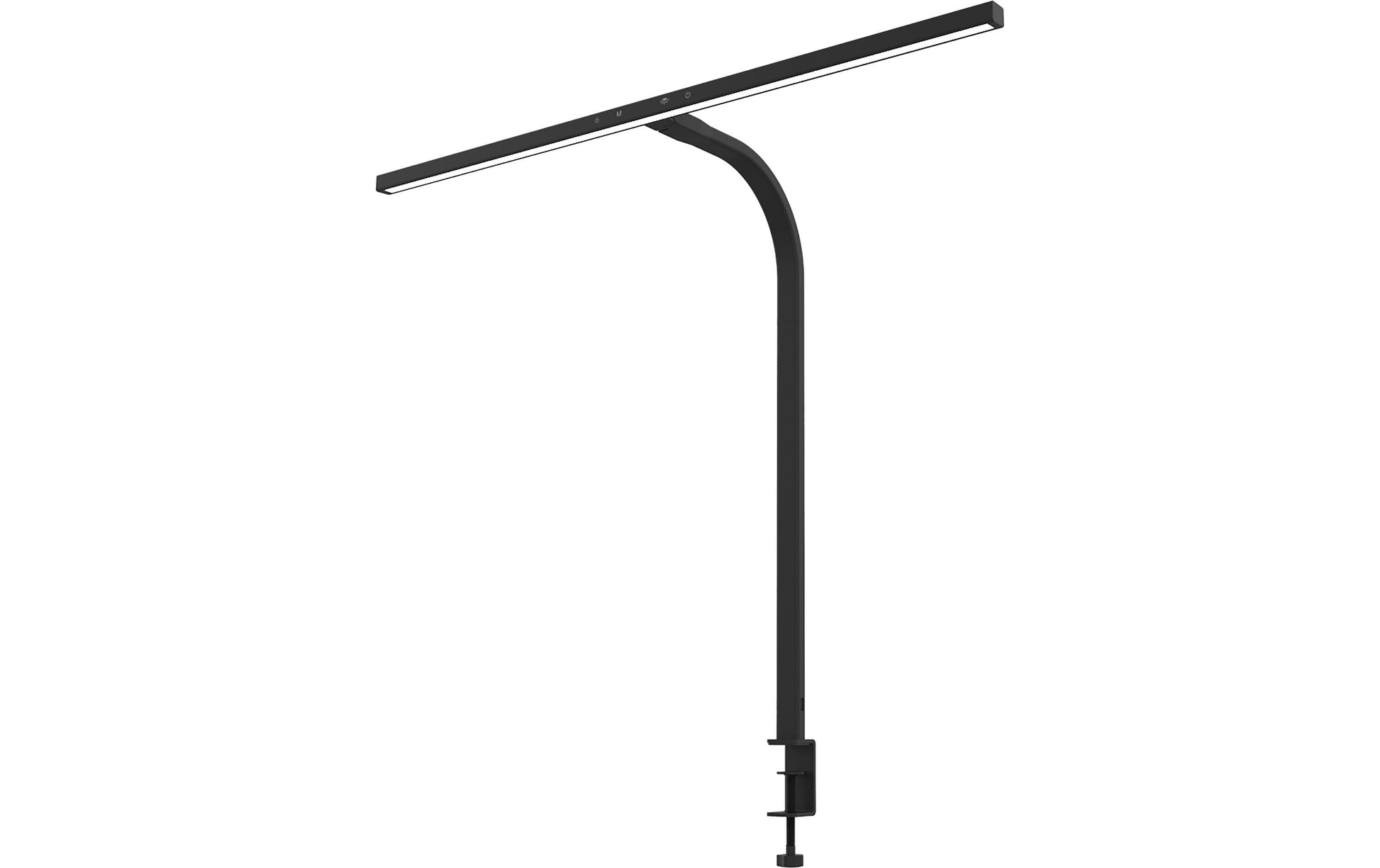 Unilux Tischleuchte LED STRATA – Klemmfuss, weiss einstellbar 3000/4000/5000/6500 K – 2’046 lm 19 W – schwarz